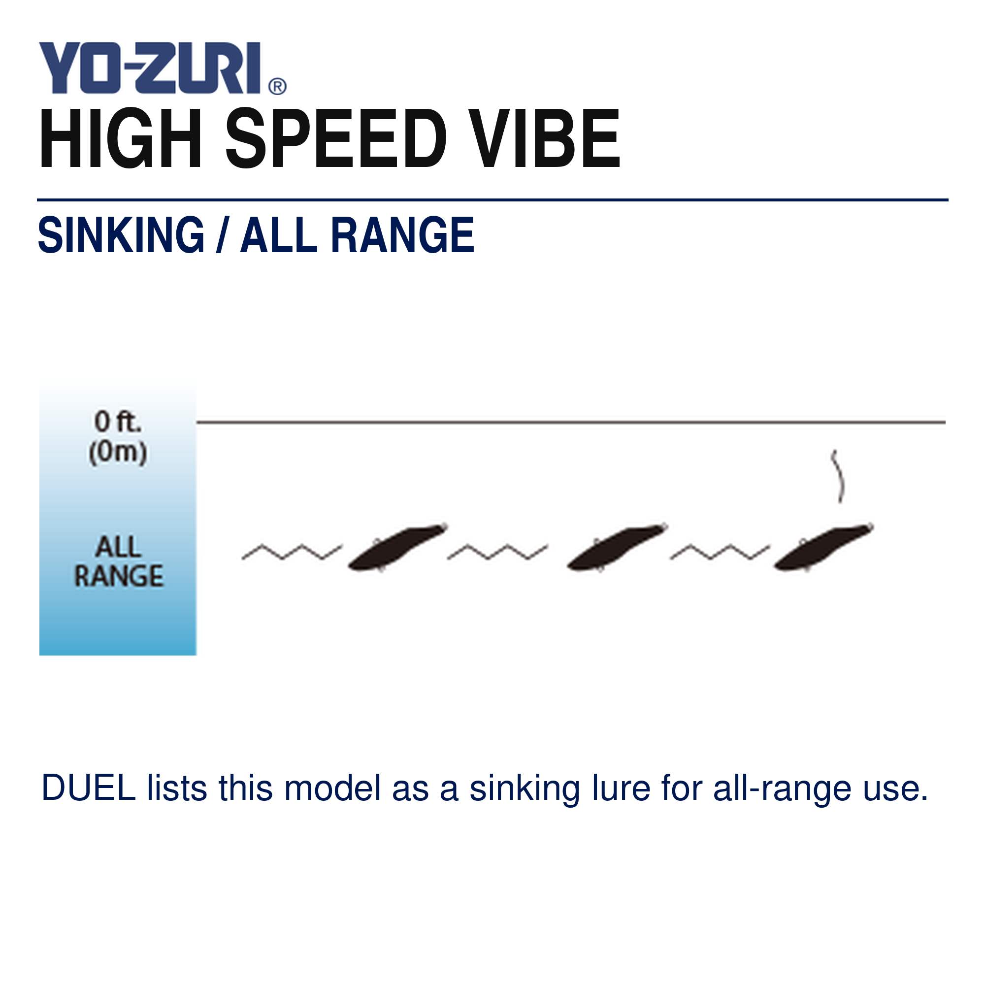 Yo Zuri High Speed Vibe 130 mm 80 grams Sinking Lure R1303-COB (4935)