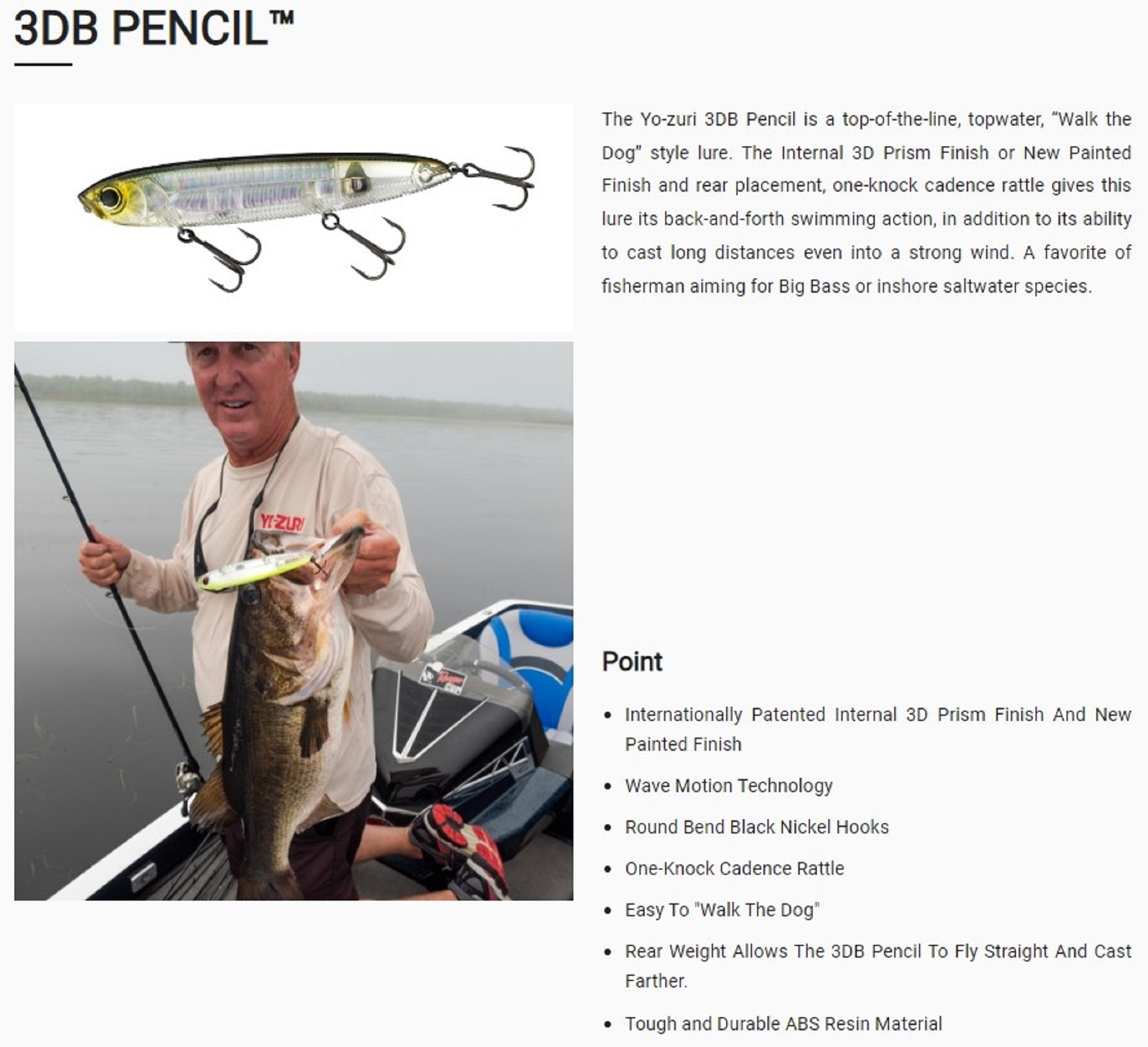 Yo Zuri Duel 3DB Pencil 100 mm Floating Lure R1100-PCLS (8598)
