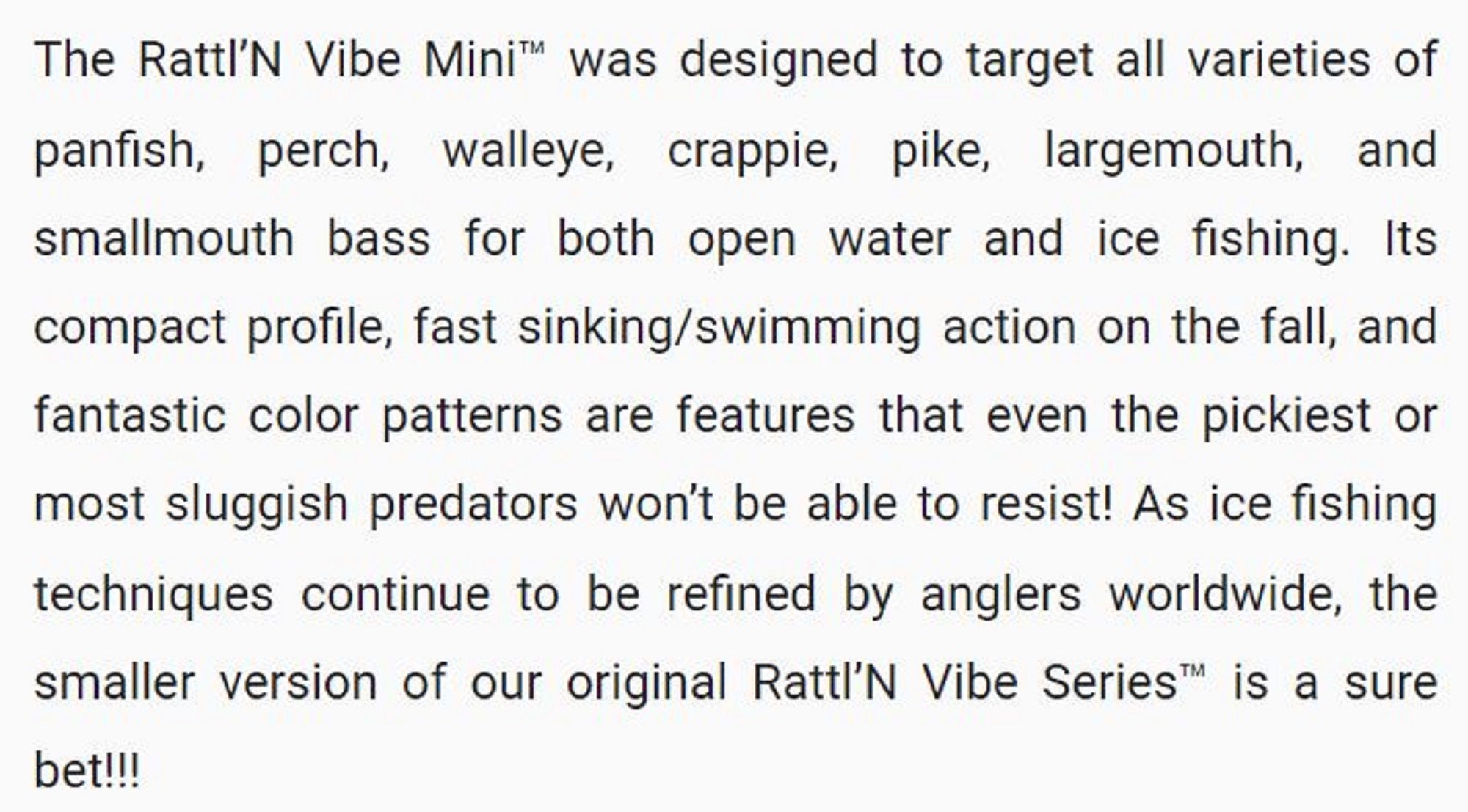 Yo Zuri Rattl'n Vibe Mini 40 mm Vibration Sinking Lure R1354-HT (0621)