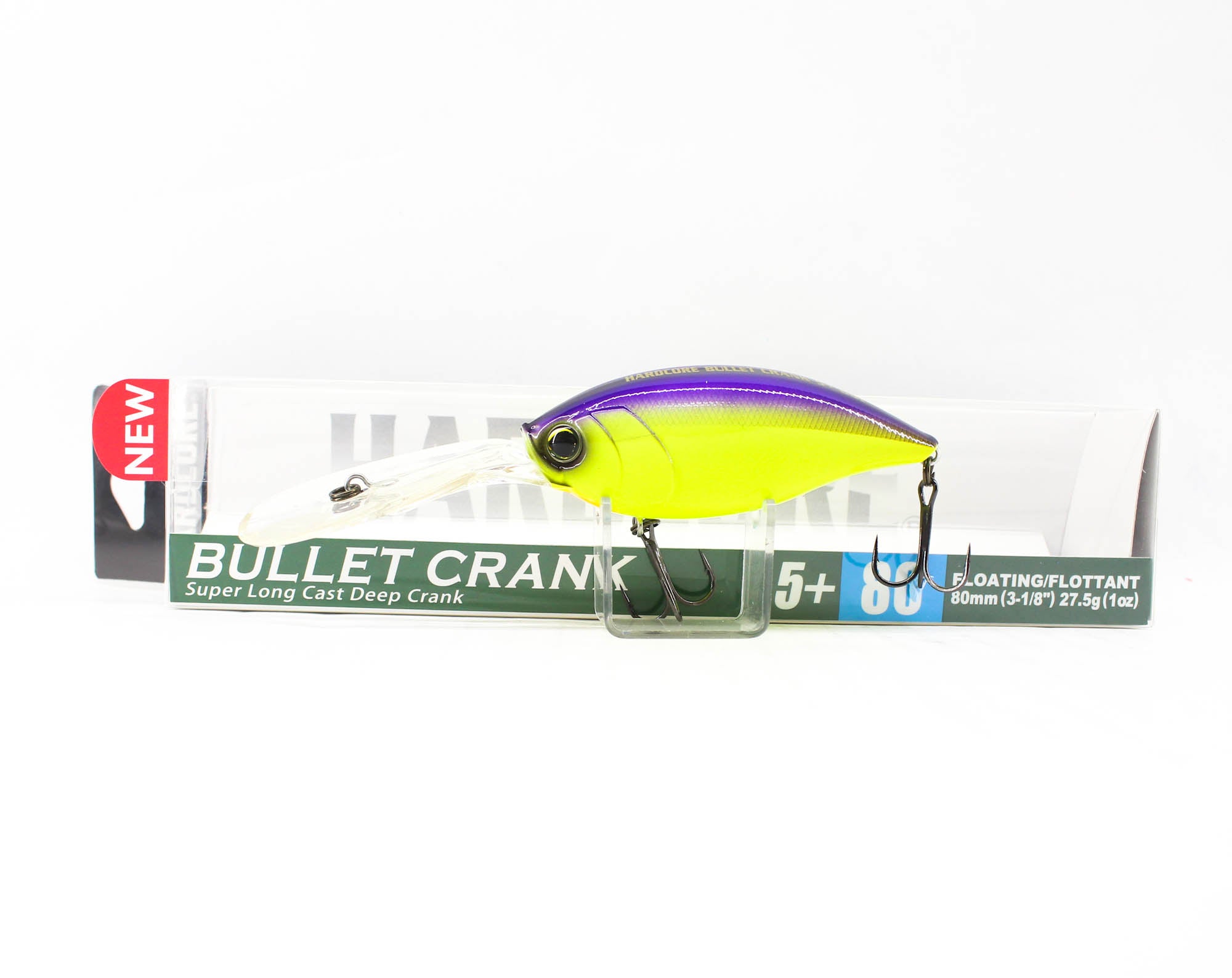 Yo Zuri Duel Hardcore Bullet Crank 5+ 80F Floating Lure R1421-PUCL (1542)
