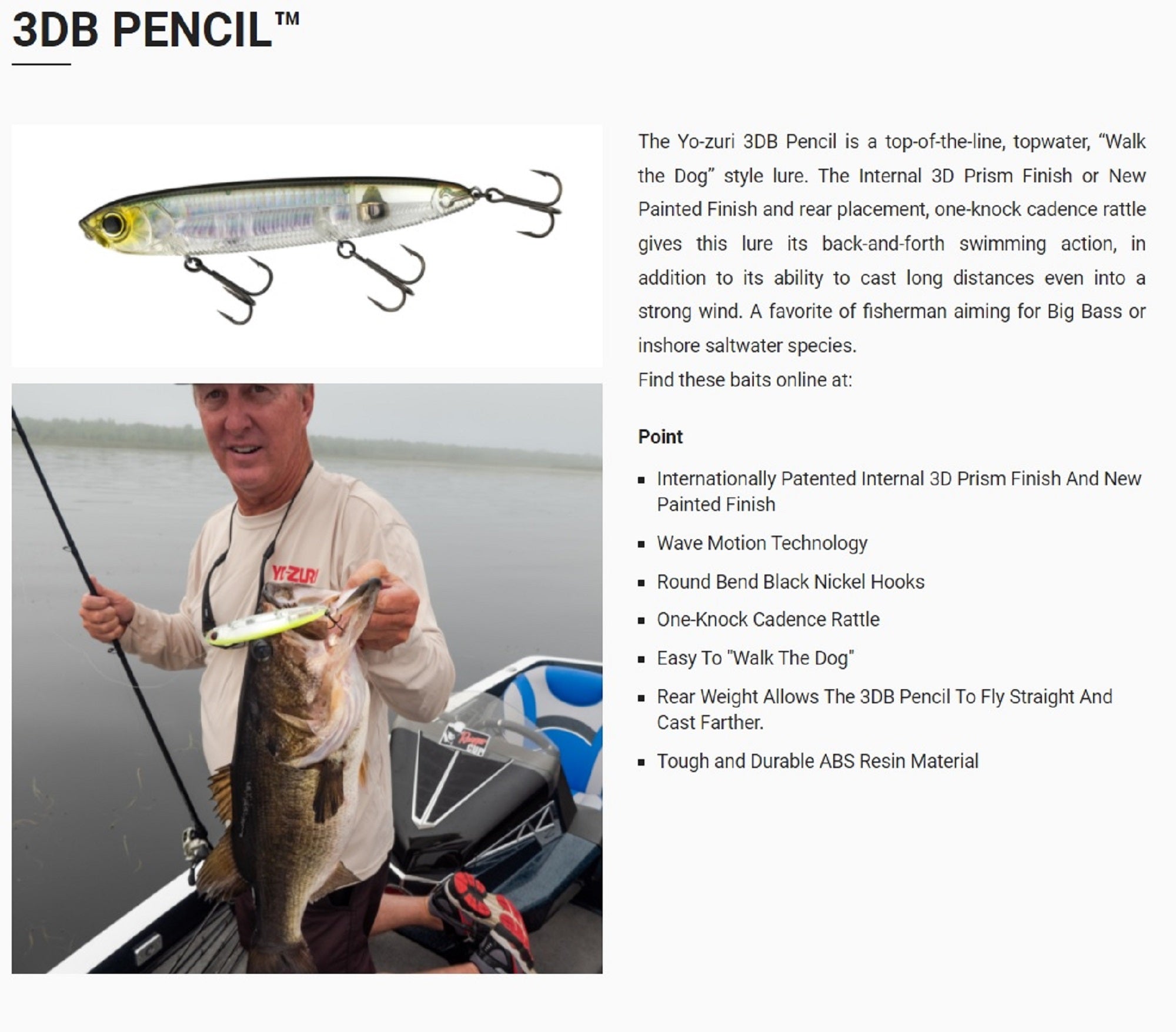Yo Zuri Duel 3DB Pencil 100 mm Floating Lure R1100-RBG (2587)