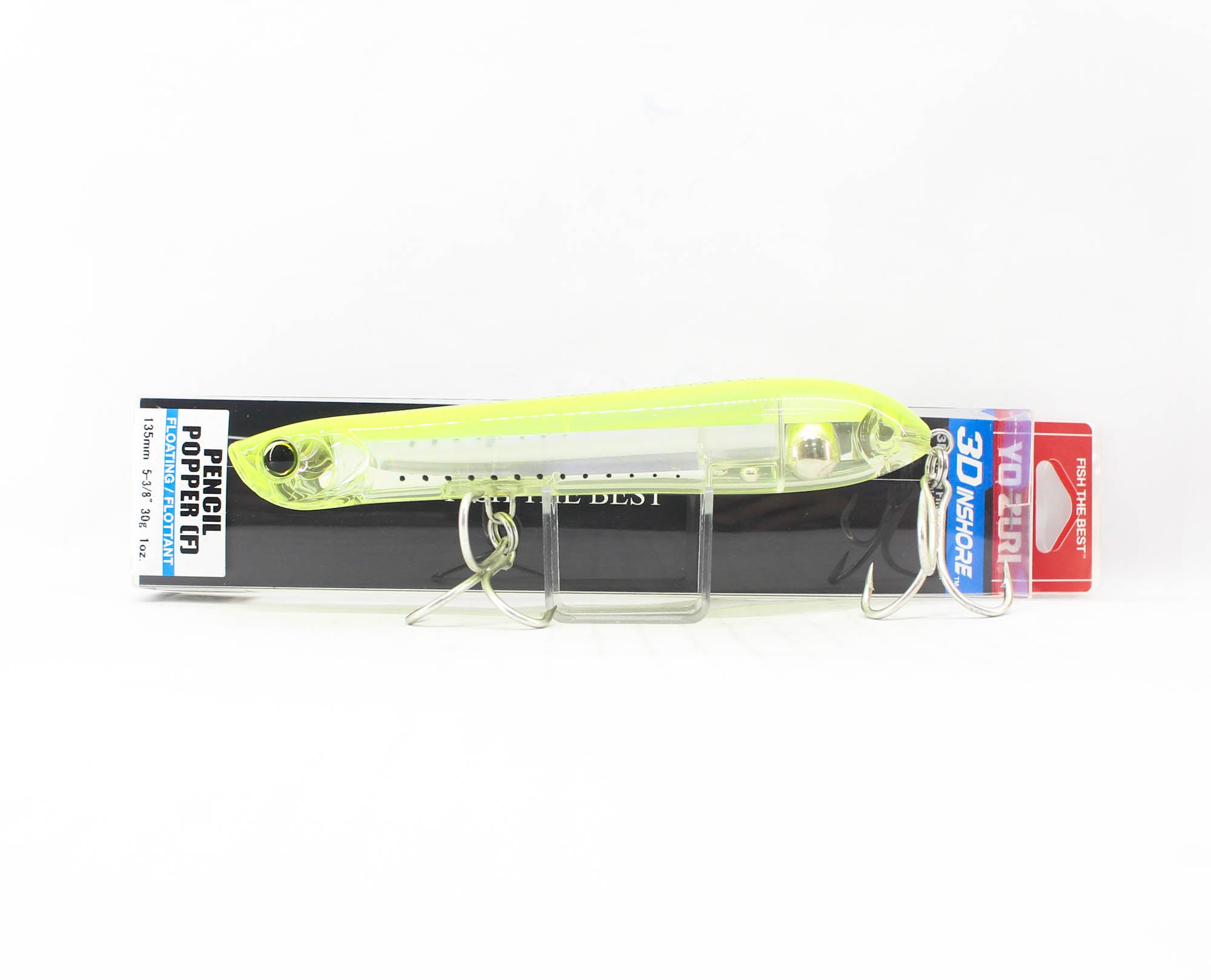 Yo Zuri Duel 3D Inshore Pencil Popper 135mm Floating Lure R1433-GHCS (6691)