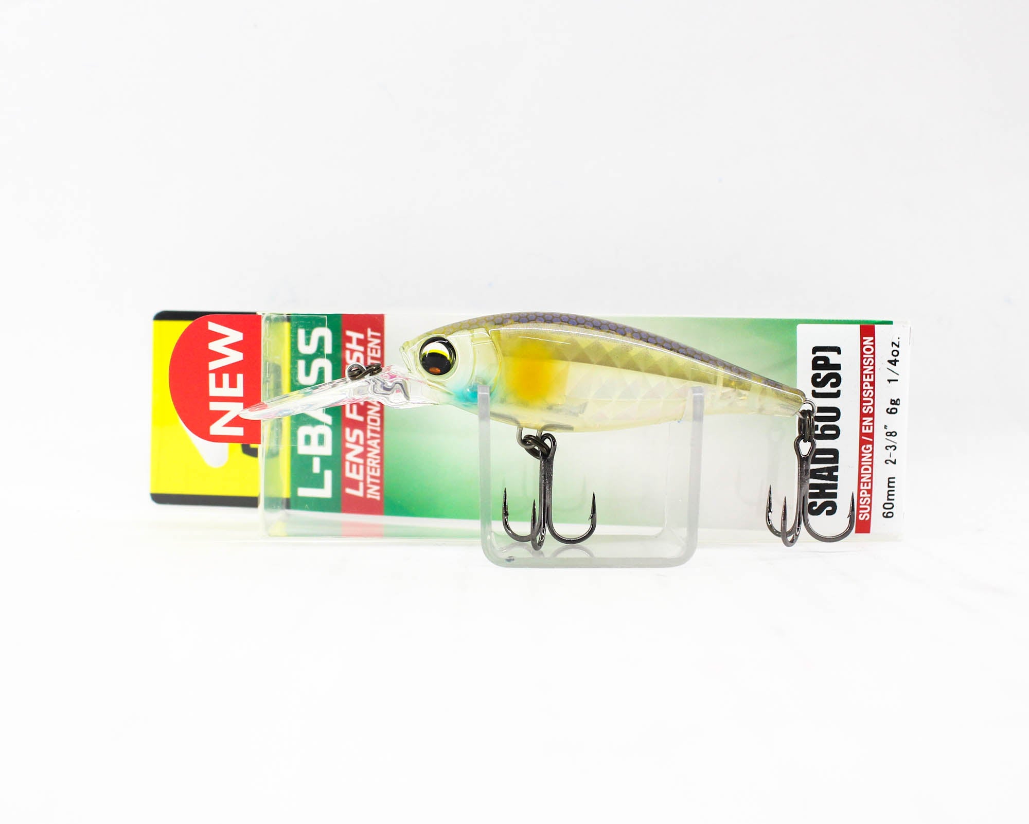 Yo Zuri Duel L Bass Shad 60SP Suspend Lure F1215-GSAY (7322)