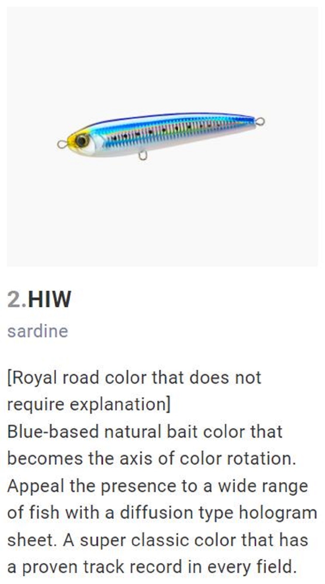 Yo Zuri Duel Hardcore Bullet Dive 140 mm Floating Lure F1222-HIW (8886)