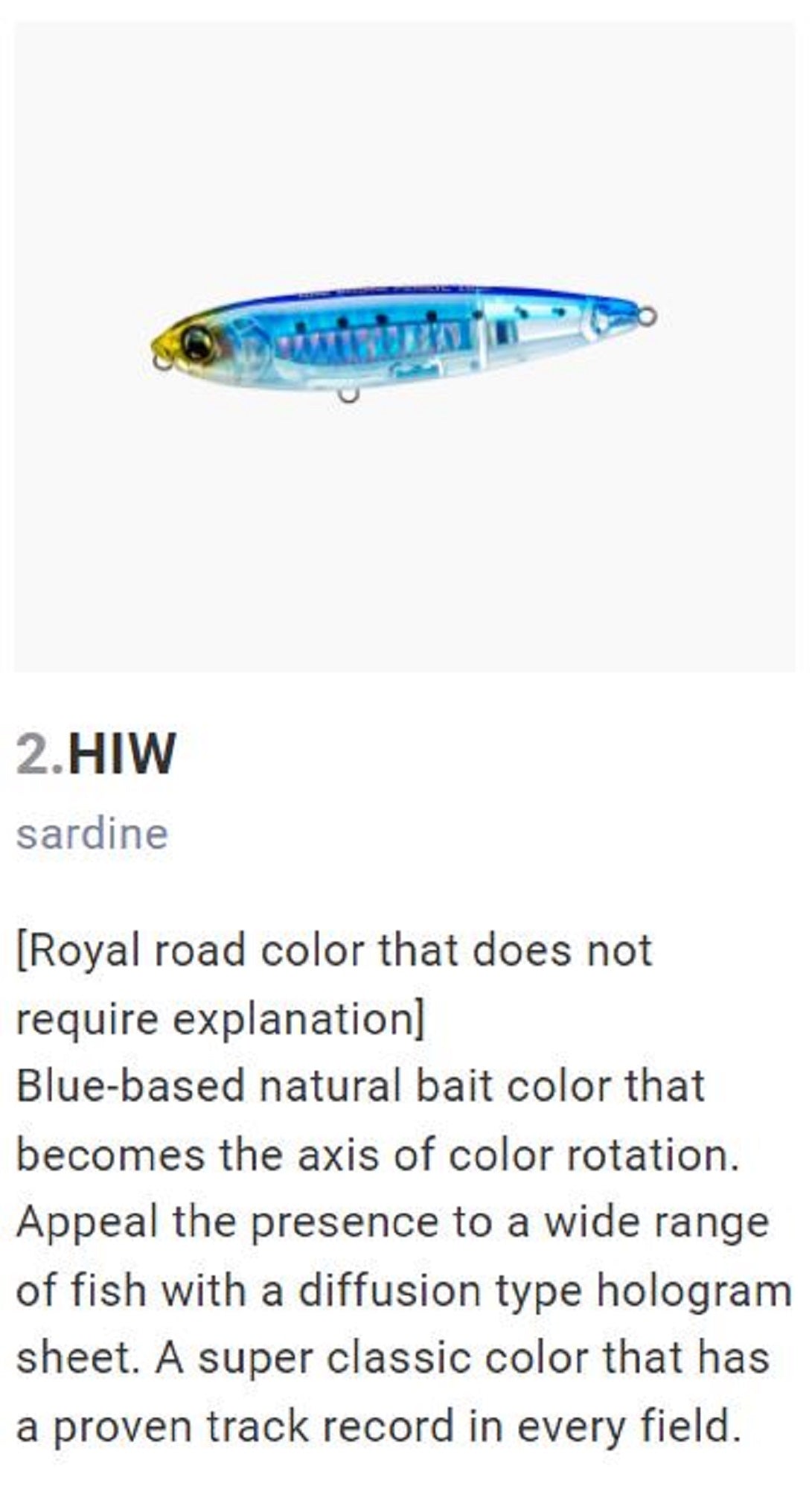 Yo Zuri Duel L Blue One Knock Pencil 125F Floating Lure F1227-HIW (0742)