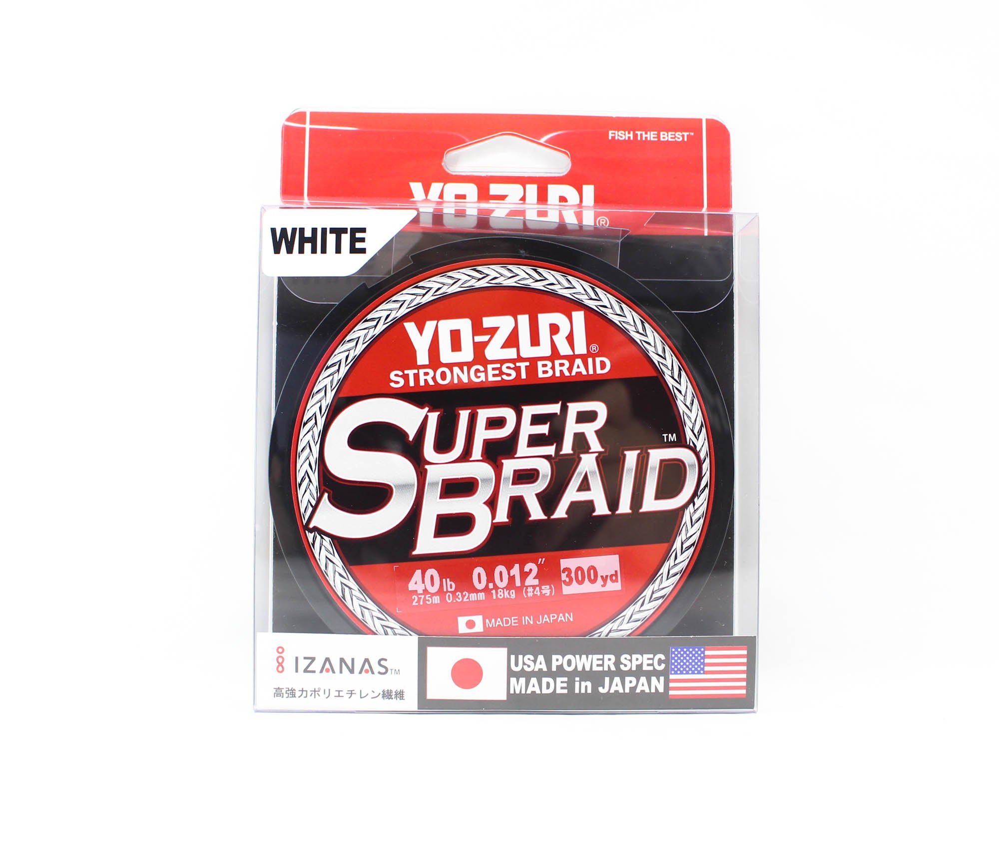 Yo Zuri Duel P.E Line Super Braid 300YDS 40Lbs 0.32mm White R1268-W 1923
