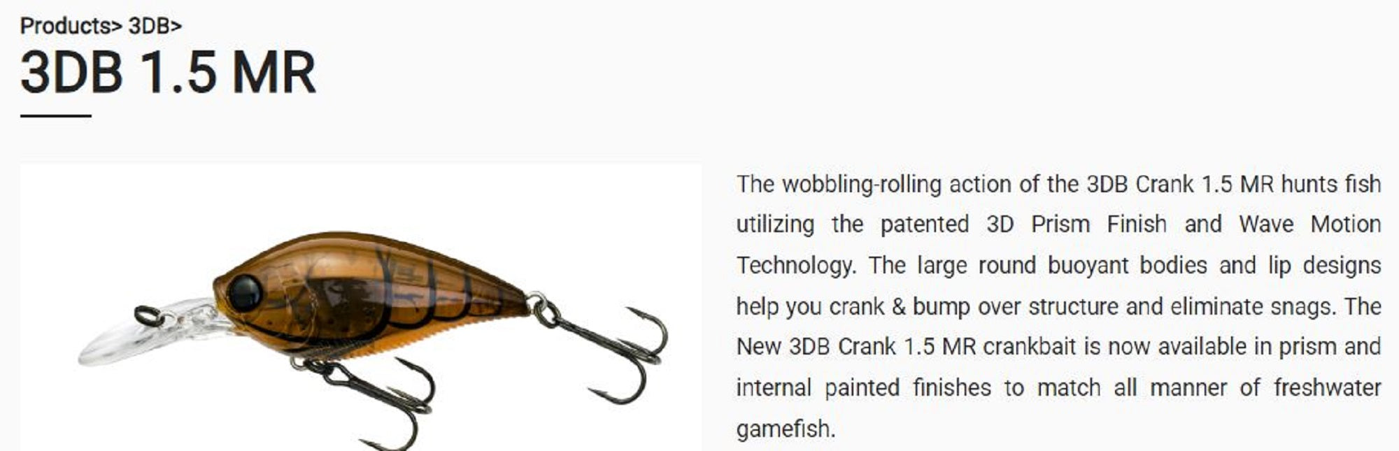 Yo Zuri Duel 3DB 1.5 MR Mid Crank 60 mm Floating Lure R1353-GSPS (5600)