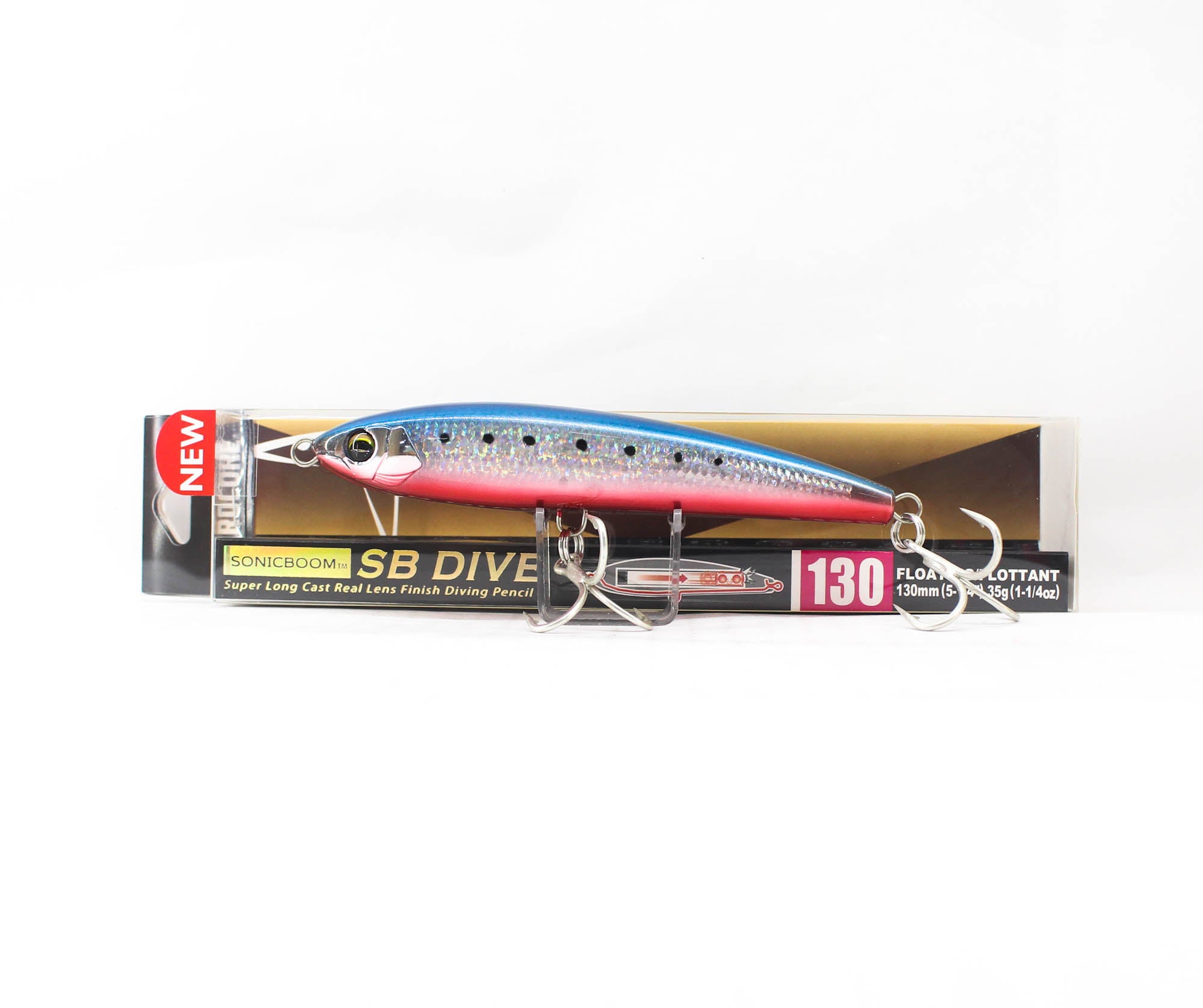 Yo Zuri Duel Sonic Boom SB Dive 130F Floating Lure F1250-HRI (1786)