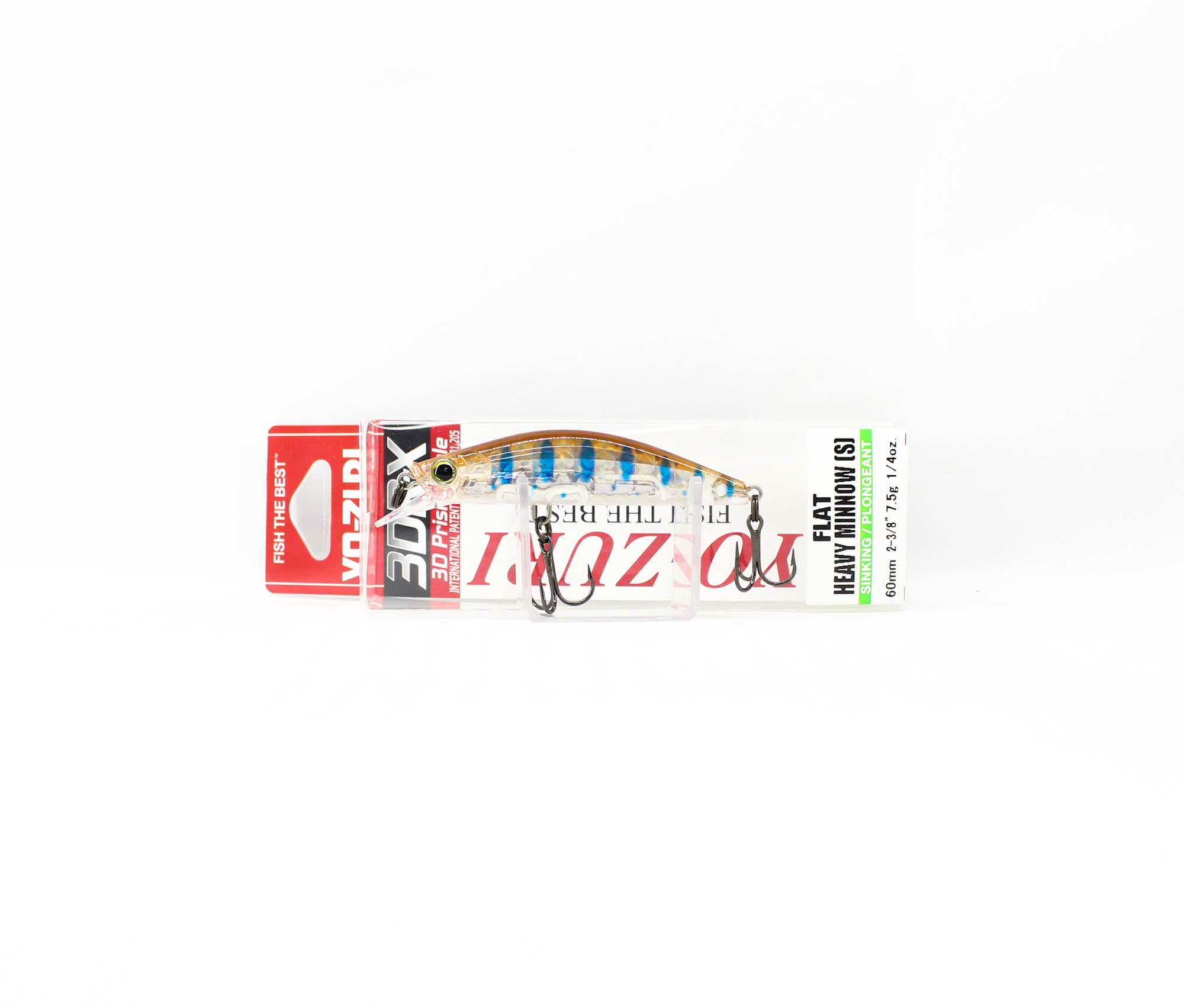 Yo Zuri 3DR-X Flat Heavy Minnow 60S Sinking Lure R1542-PBT (4800)