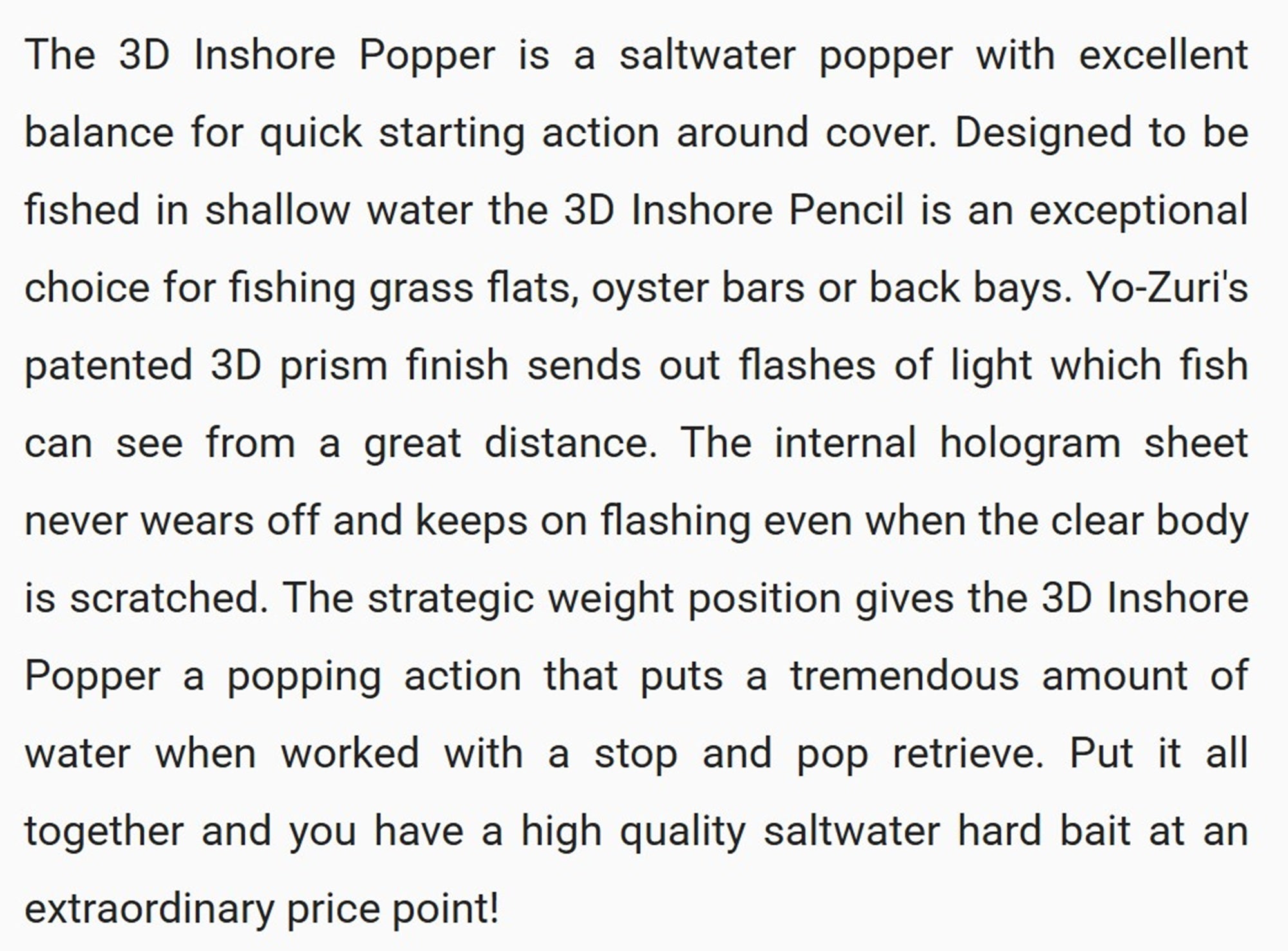 Yo Zuri Duel 3D Inshore Popper 90F Floating Lure R1411-PCA (9606)