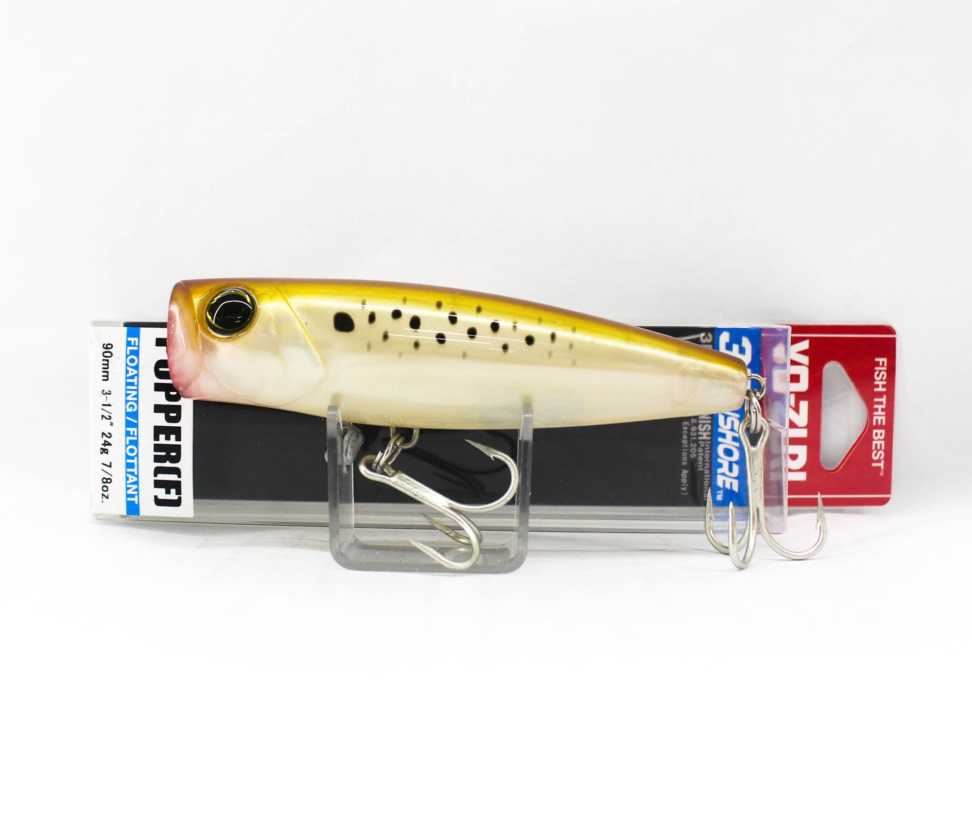 Yo Zuri Duel 3D Inshore Popper 90F Floating Lure R1411-PLBK (9613)