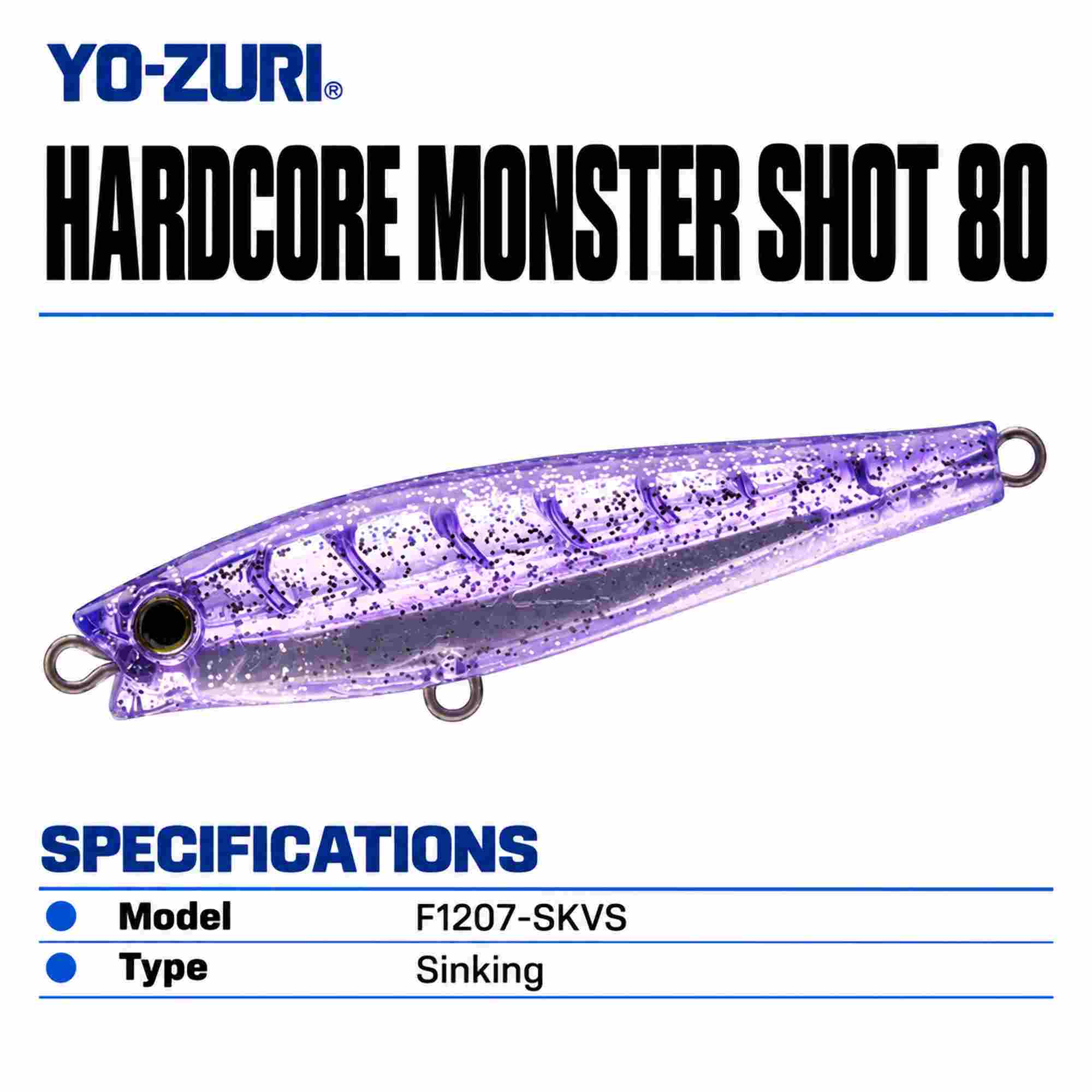 Yo Zuri Duel Hardcore Monster Shot 80 Sinking Lure F1207-SKVS (2644)