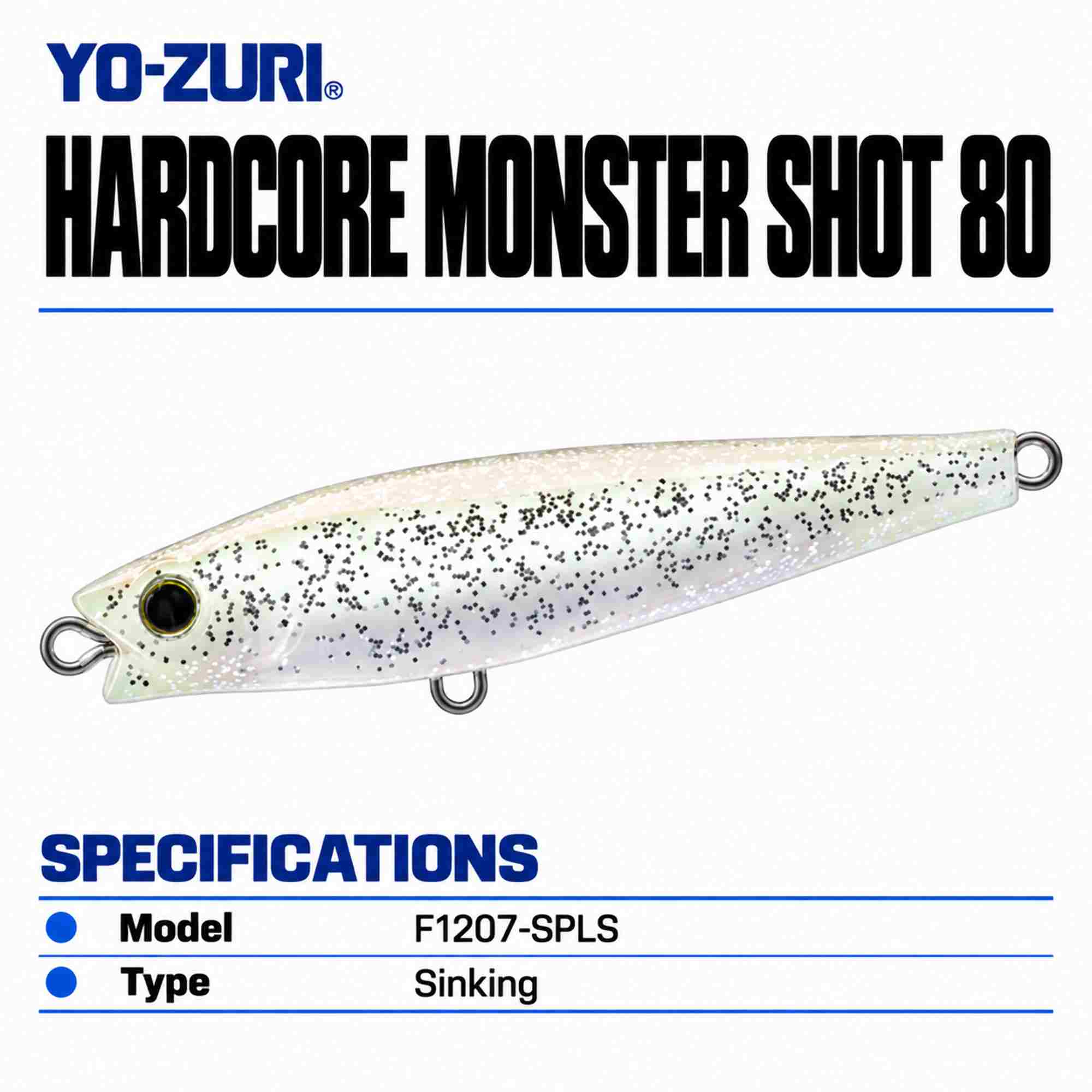 Yo Zuri Duel Hardcore Monster Shot 80 Sinking Lure F1207-SPLS (2651)