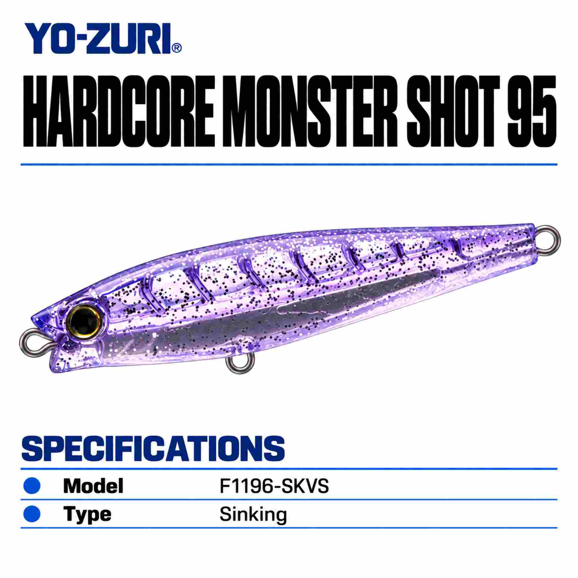 Yo Zuri Duel Hardcore Monster Shot 95 Sinking Lure F1196-SKVS (2682)