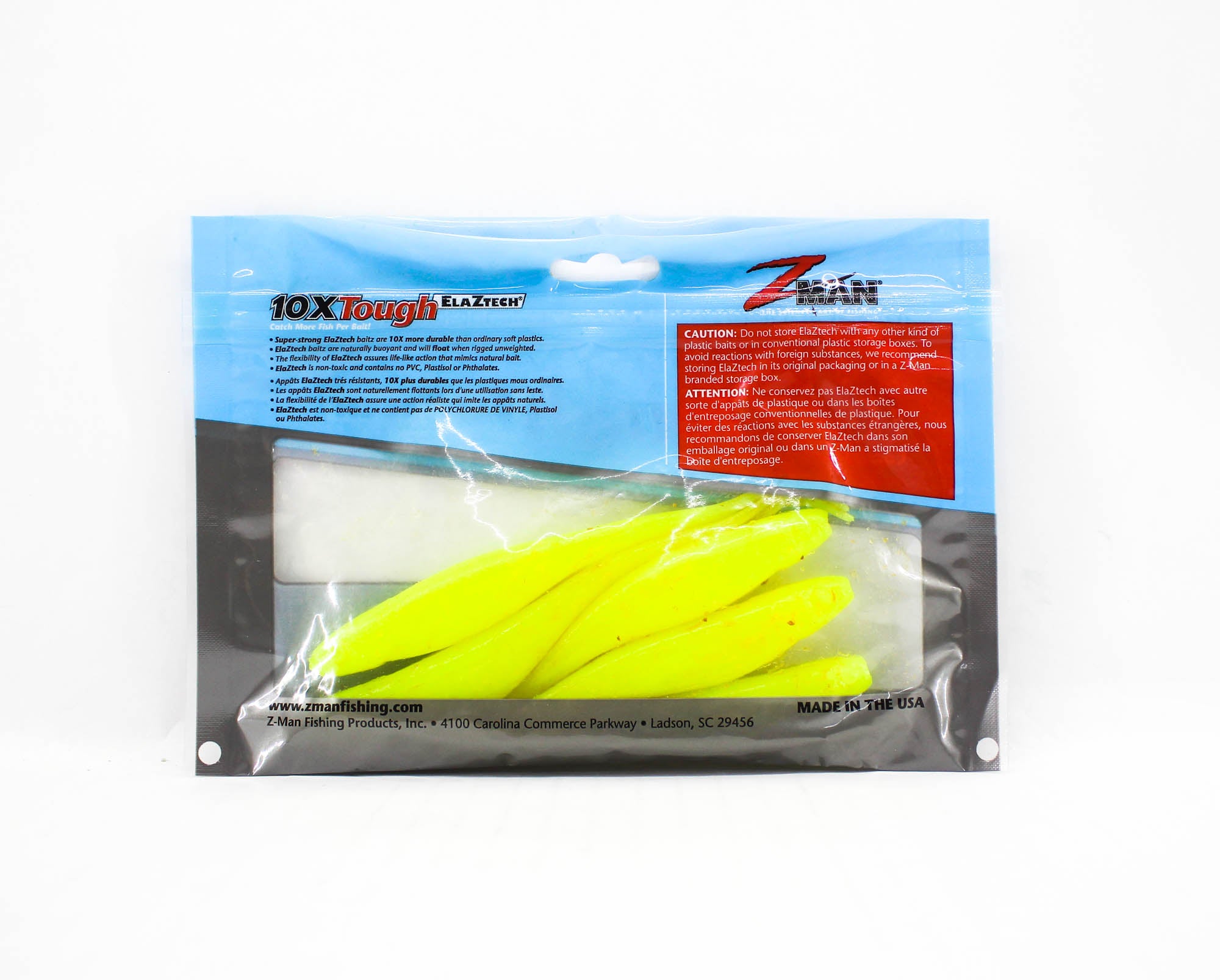 Zman Soft Lure Jerk ShadZ 5 Inch 5/Pack Hot Chart (0108)