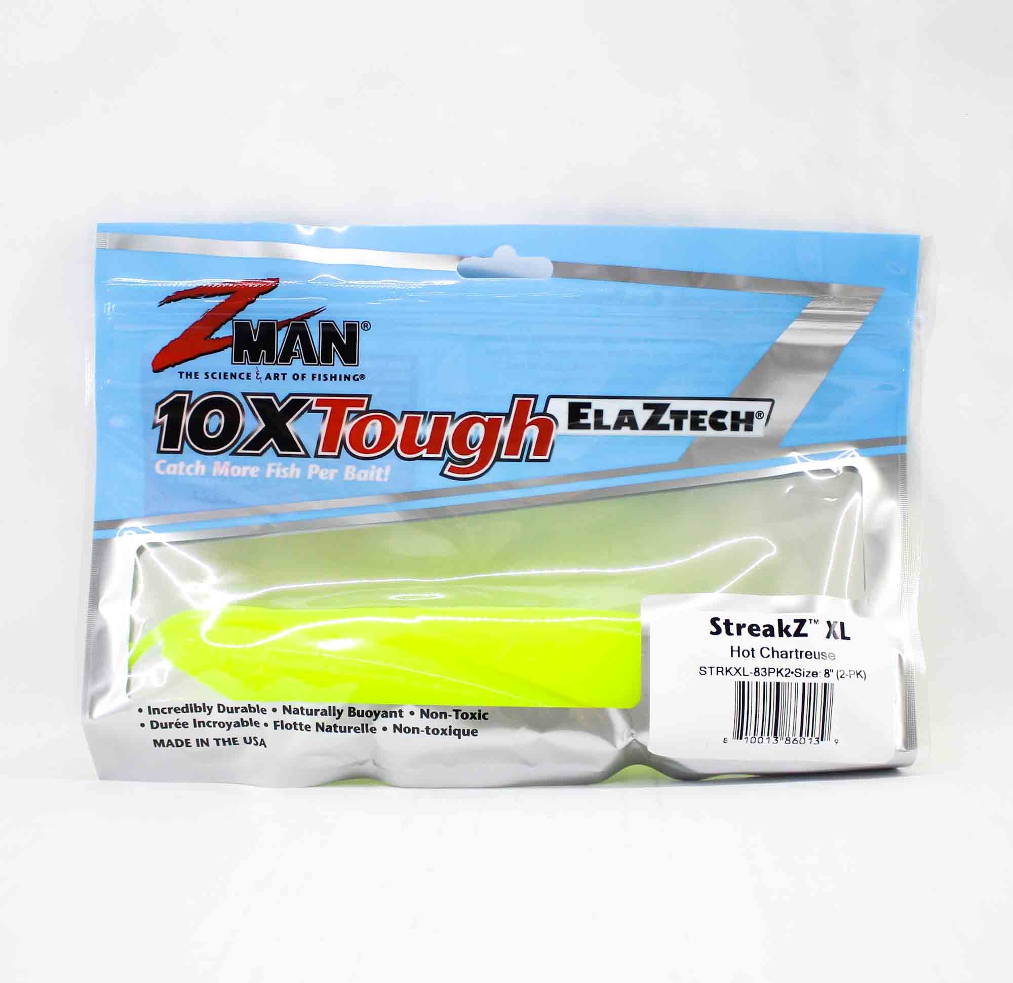 Zman Soft Lure StreakZ XL 8 Inch 2/Pack Hot Chart (0139)