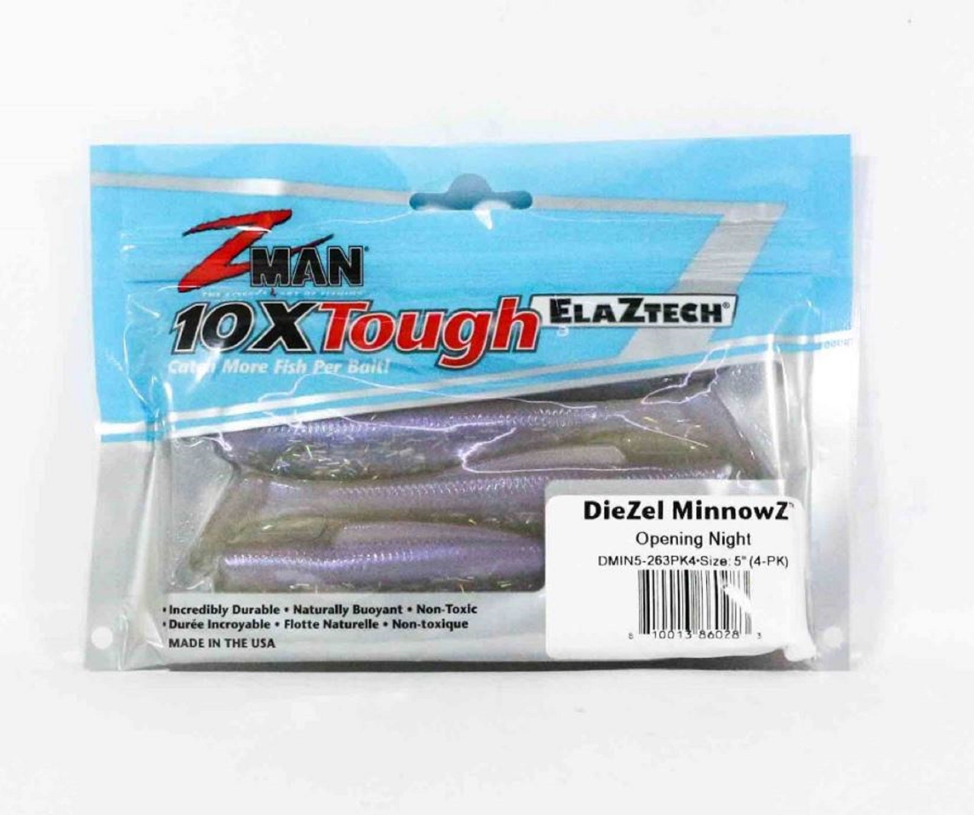 Zman Soft Lure Diezel MinnowZ 5 Inch 4/Pack Opening Night (0283)