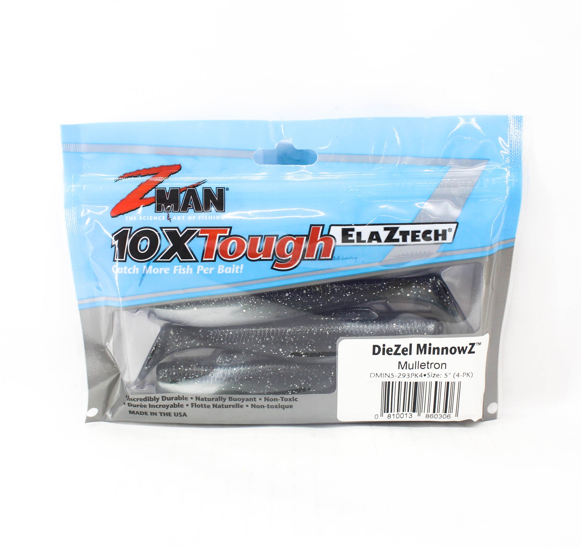 Zman Soft Lure Diezel MinnowZ 5 Inch 4/Pack Mulletron (0306)