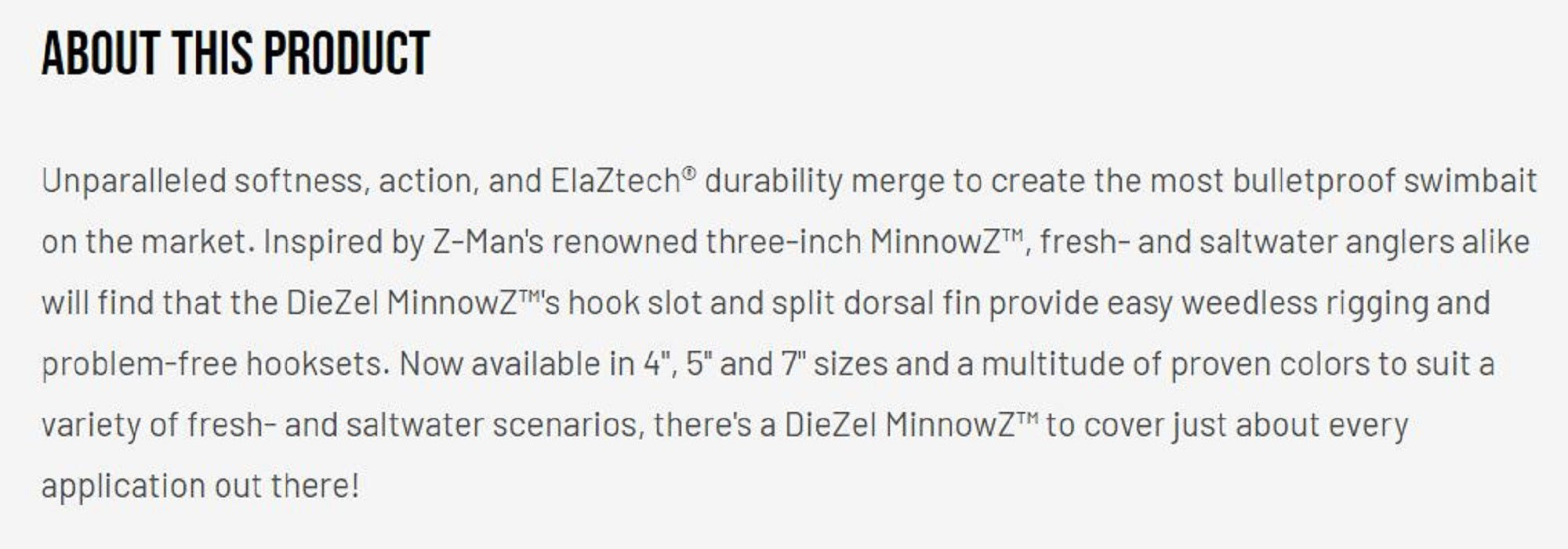 Zman Soft Lure Diezel MinnowZ 5 Inch 4/Pack Mulletron (0306)
