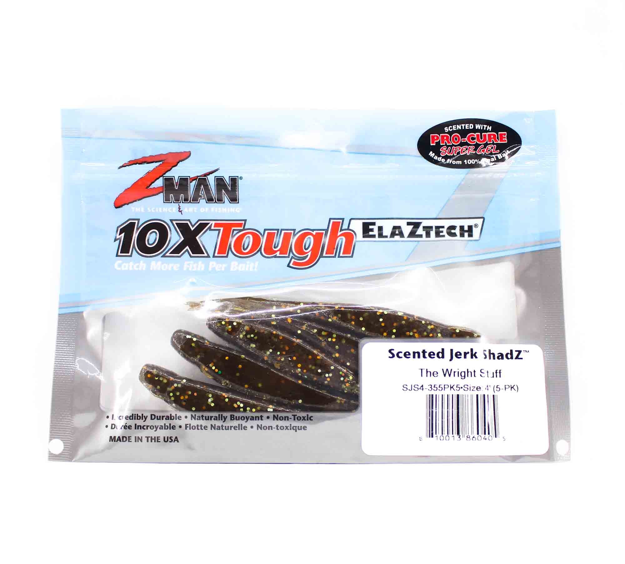 Zman Soft Lure Jerk ShadZ 4 Inch 5/Pack The Wright Stuff (0405)