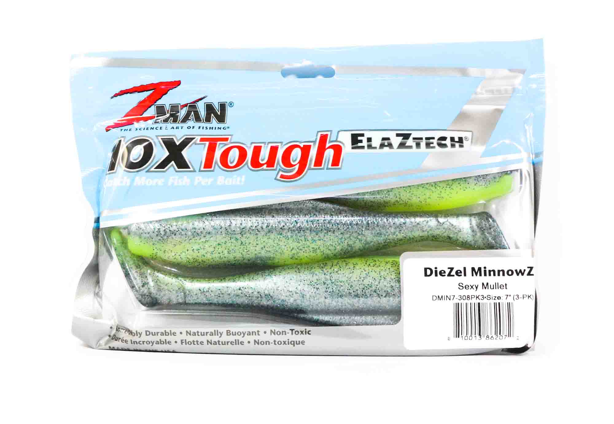 Zman Soft Lure Diezel MinnowZ 7 Inch 3/Pack Sexy Mullet (2072)