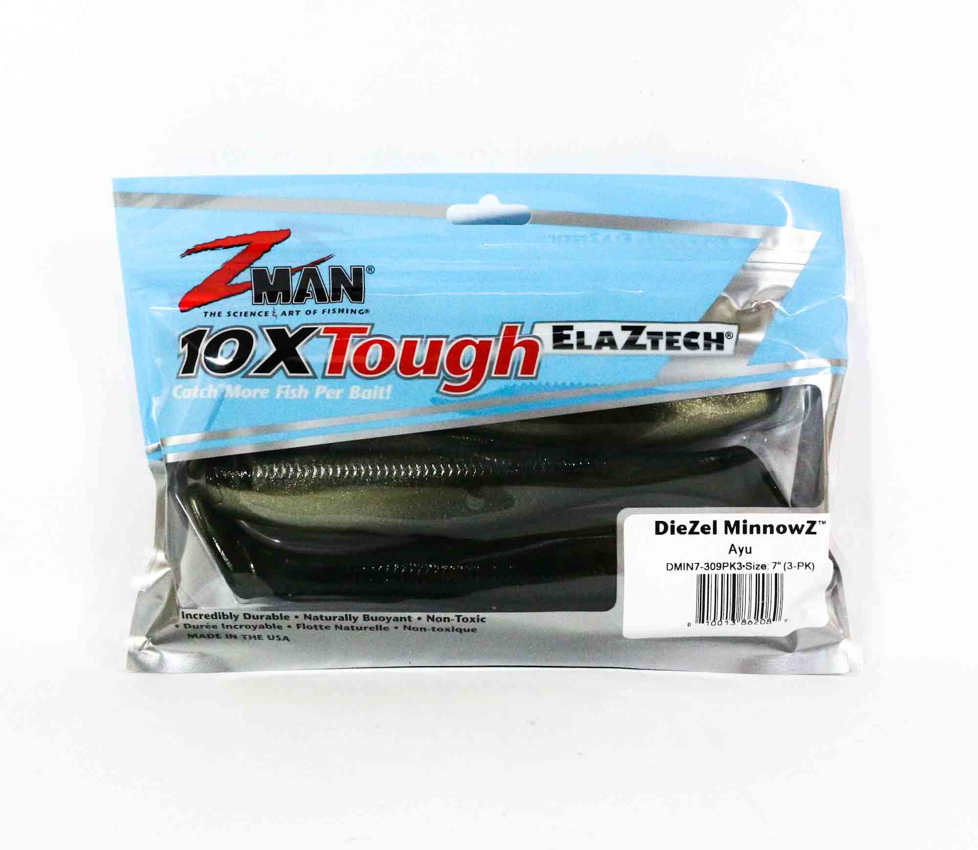 Zman Soft Lure Diezel MinnowZ 7 Inch 3/Pack Ayu (2089)