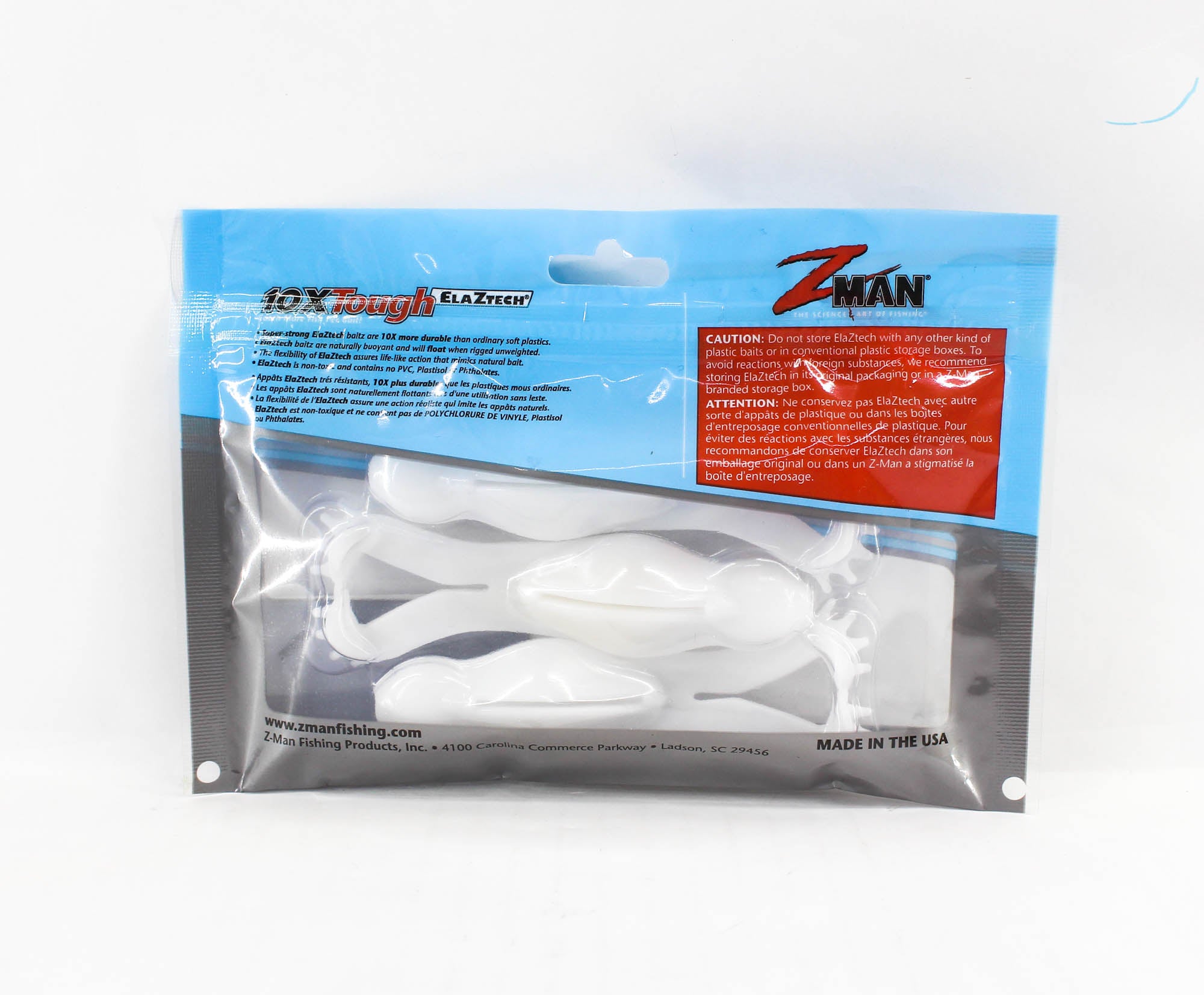 Zman Soft Lure Goat ToadZ 4 Inch 3/Pack White (3031)