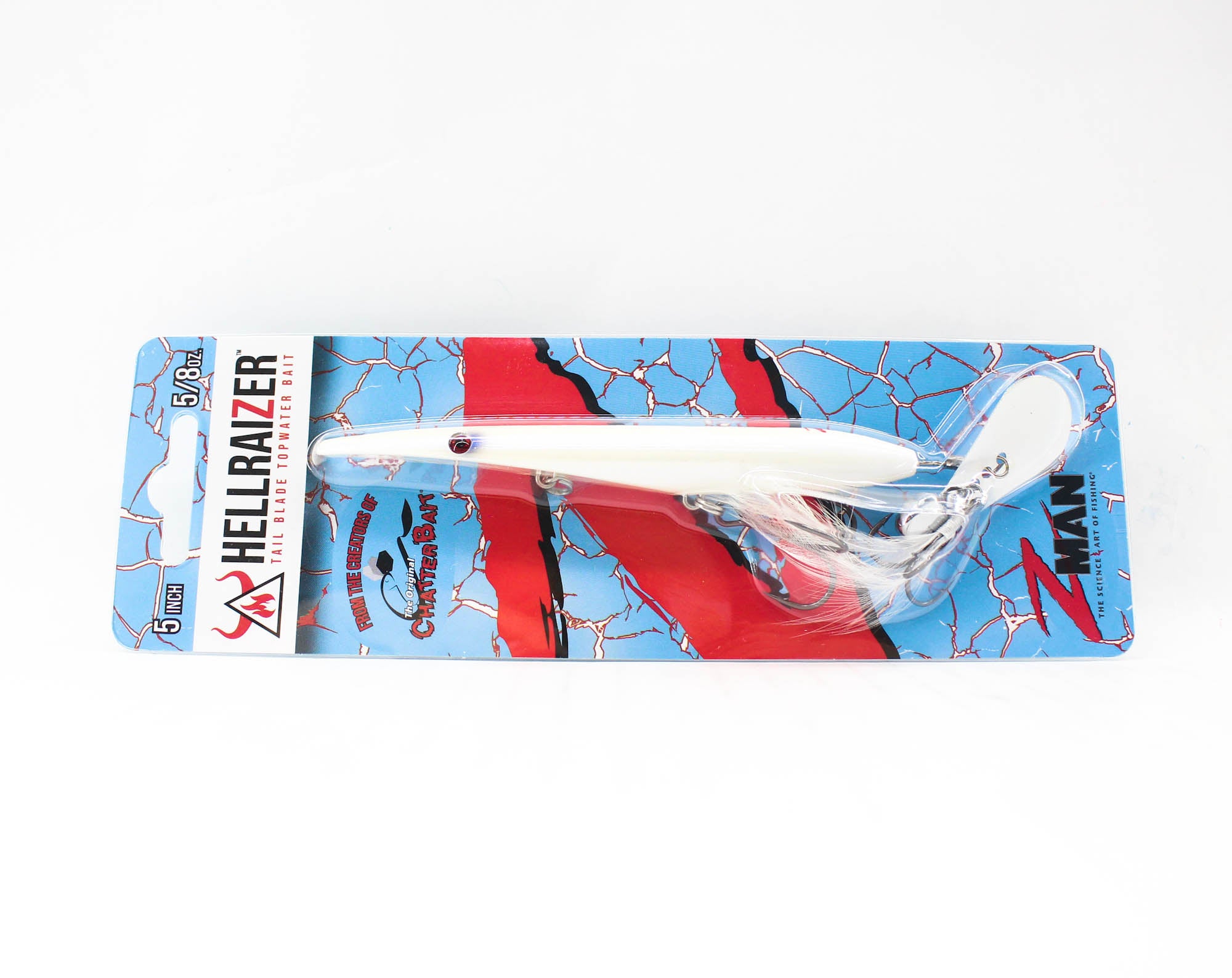 Zman Hell Raizer Tail Blade 5 Inch Sinking Lure Snow (3451)