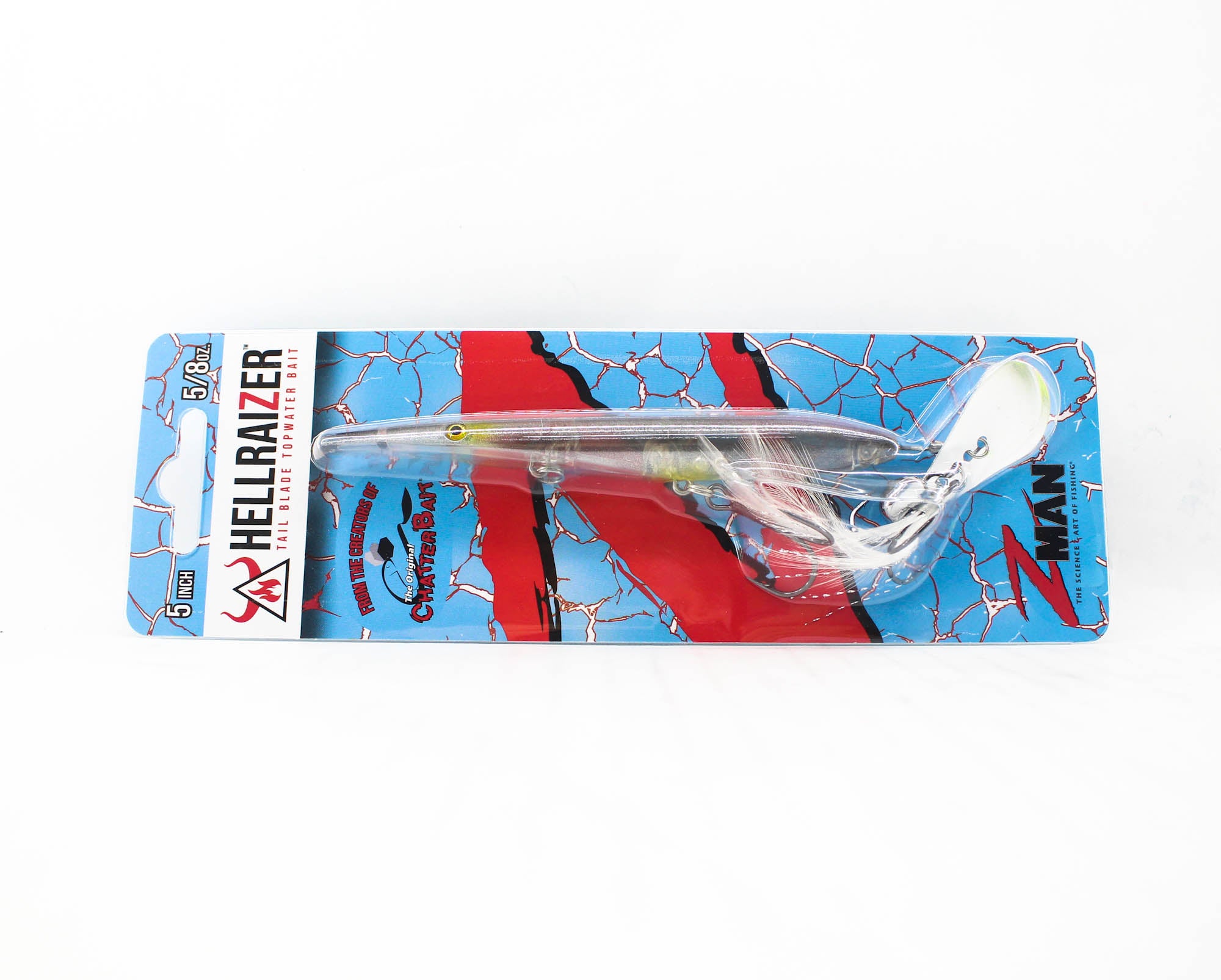 Zman Hell Raizer Tail Blade 5 Inch Sinking Lure Ghost Shad (3529)