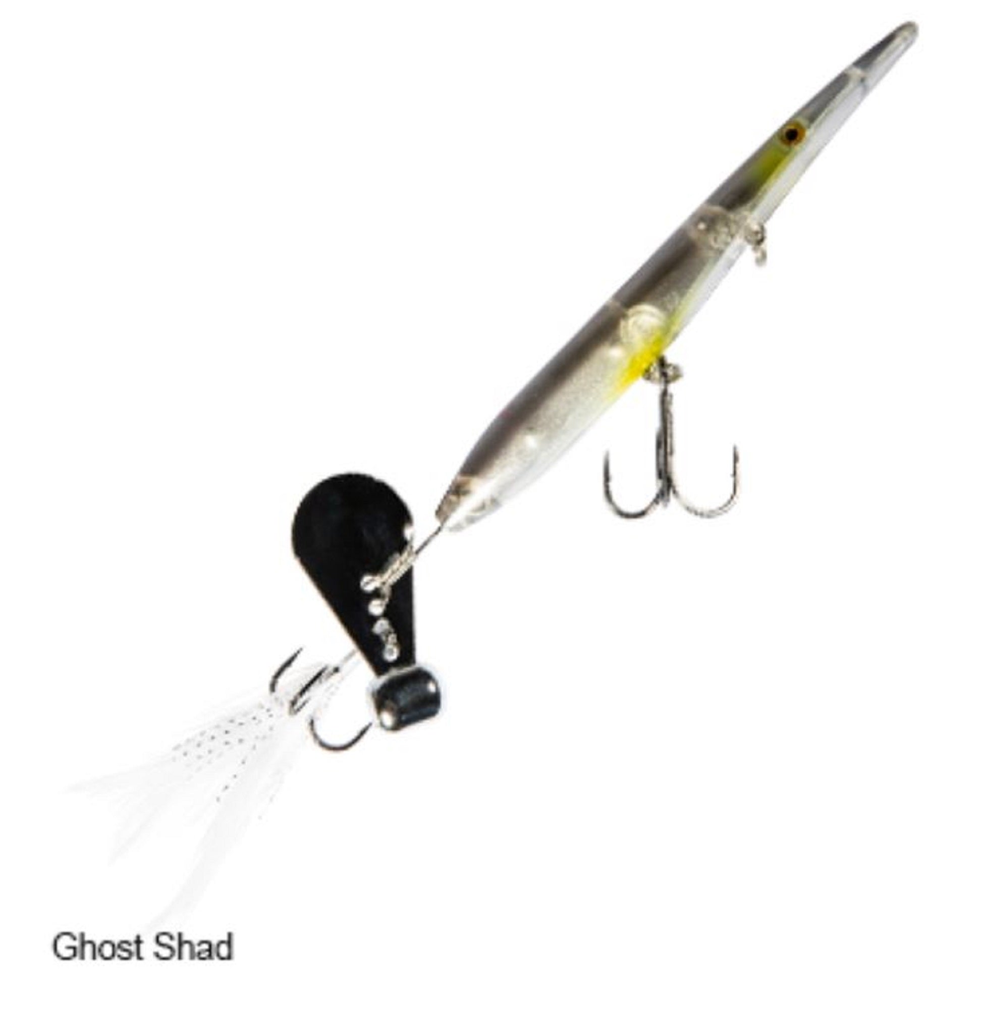 Zman Hell Raizer Tail Blade 5 Inch Sinking Lure Ghost Shad (3529)