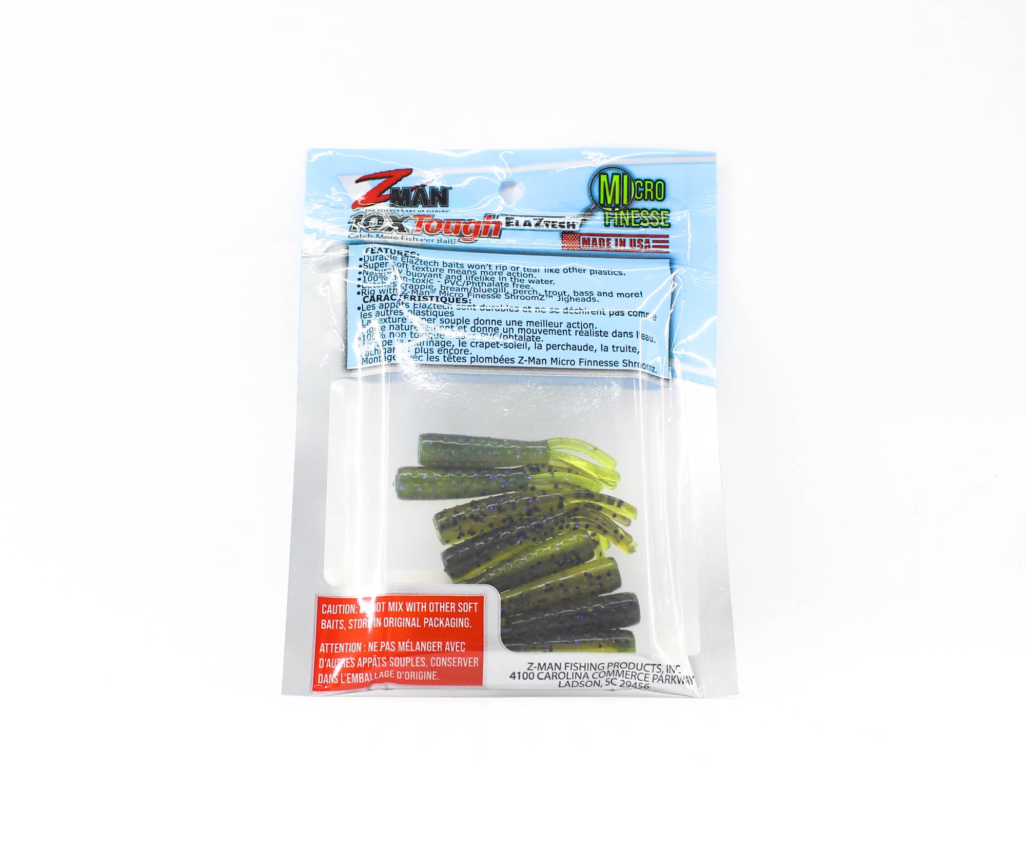 Zman Soft Lure Tiny TicklerZ 1.75 Inch 8/Pack Hot Snakes (3796)