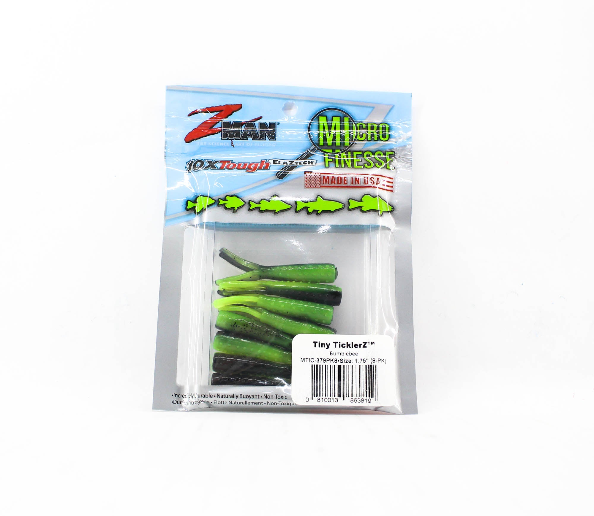 Zman Soft Lure Tiny TicklerZ 1.75 Inch 8/Pack Bumblebee (3819)