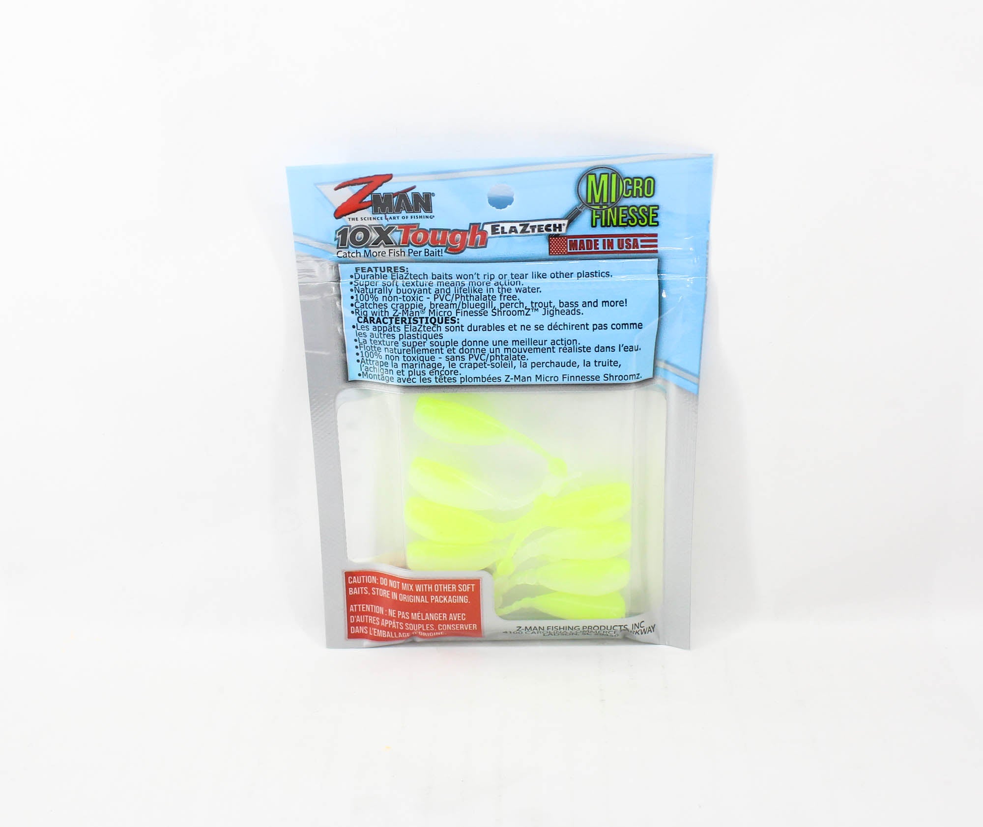 Zman Soft Lure StingerZ 2 Inch 8/Pack Glow Chart (3857)
