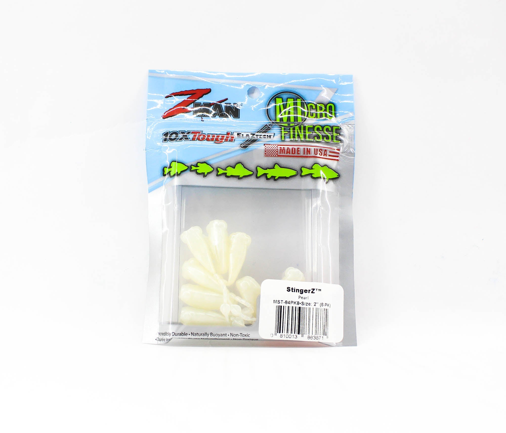Zman Soft Lure StingerZ 2 Inch 8/Pack Pearl (3871)