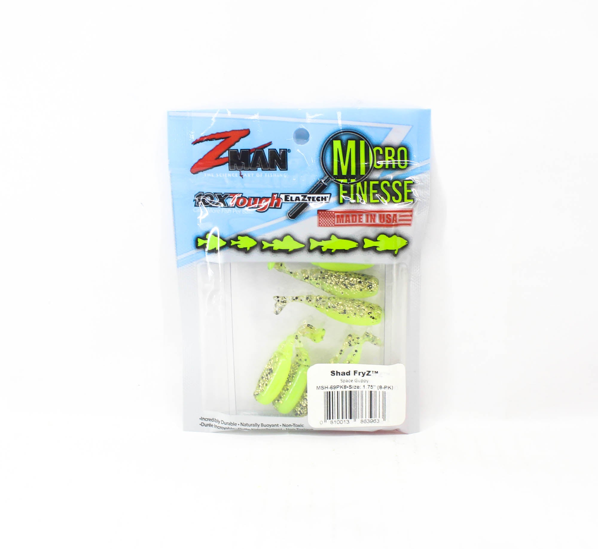 Zman Soft Lure Shad FryZ 1.75 Inch 8/Pack Space Guppy (3963)