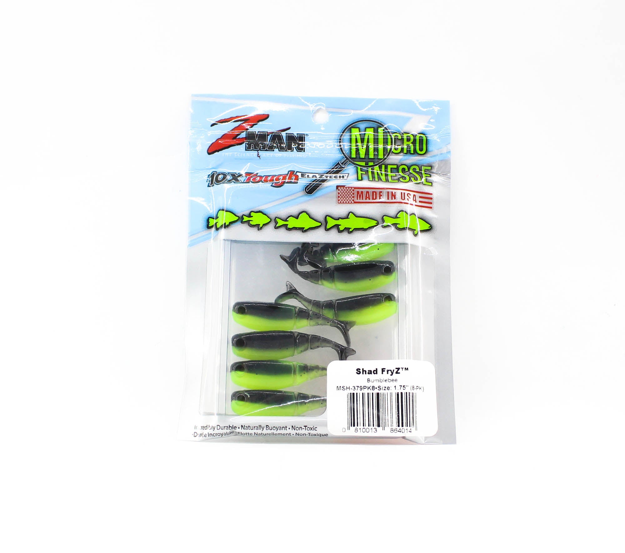 Zman Soft Lure Shad FryZ 1.75 Inch 8/Pack Bumblebee (4014)
