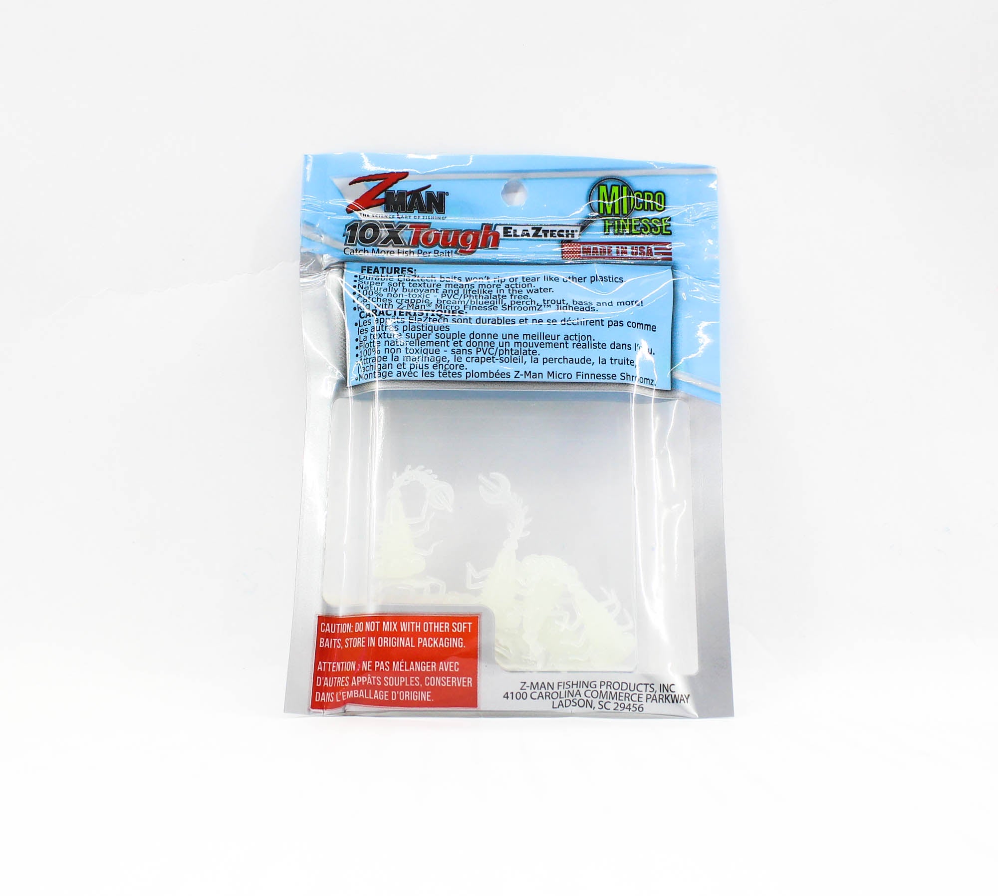 Zman Soft Lure LarvaZ 1.75 Inch 8/Pack Glow (4076)