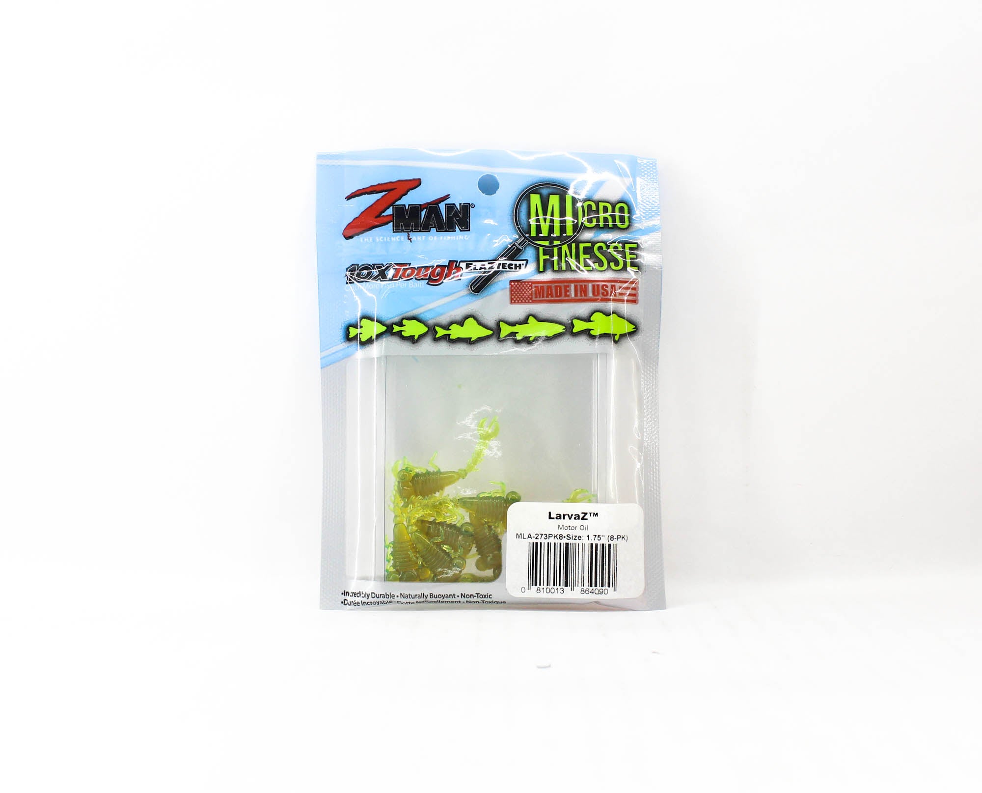 Zman Soft Lure LarvaZ 1.75 Inch 8/Pack Motor Oil (4090)