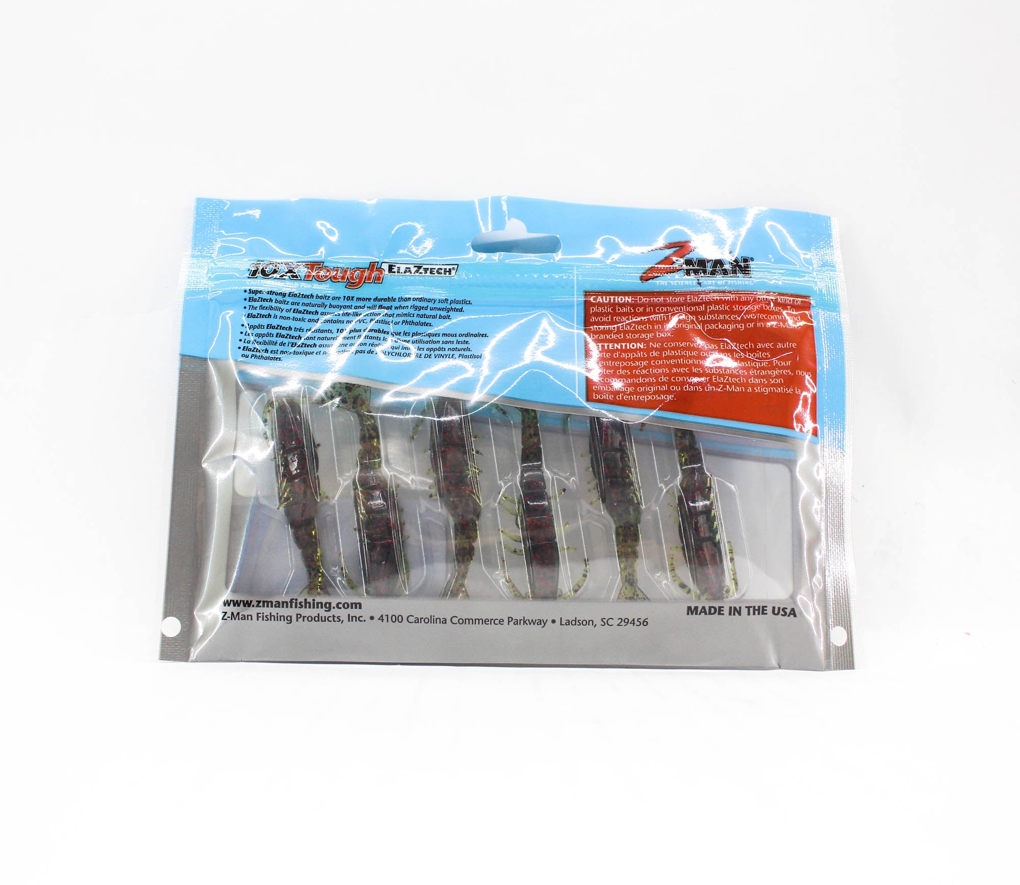Zman Soft Lure Salty Ned ShrimpZ 2.5 Inch 6/Pack Watermelon Red (4366)