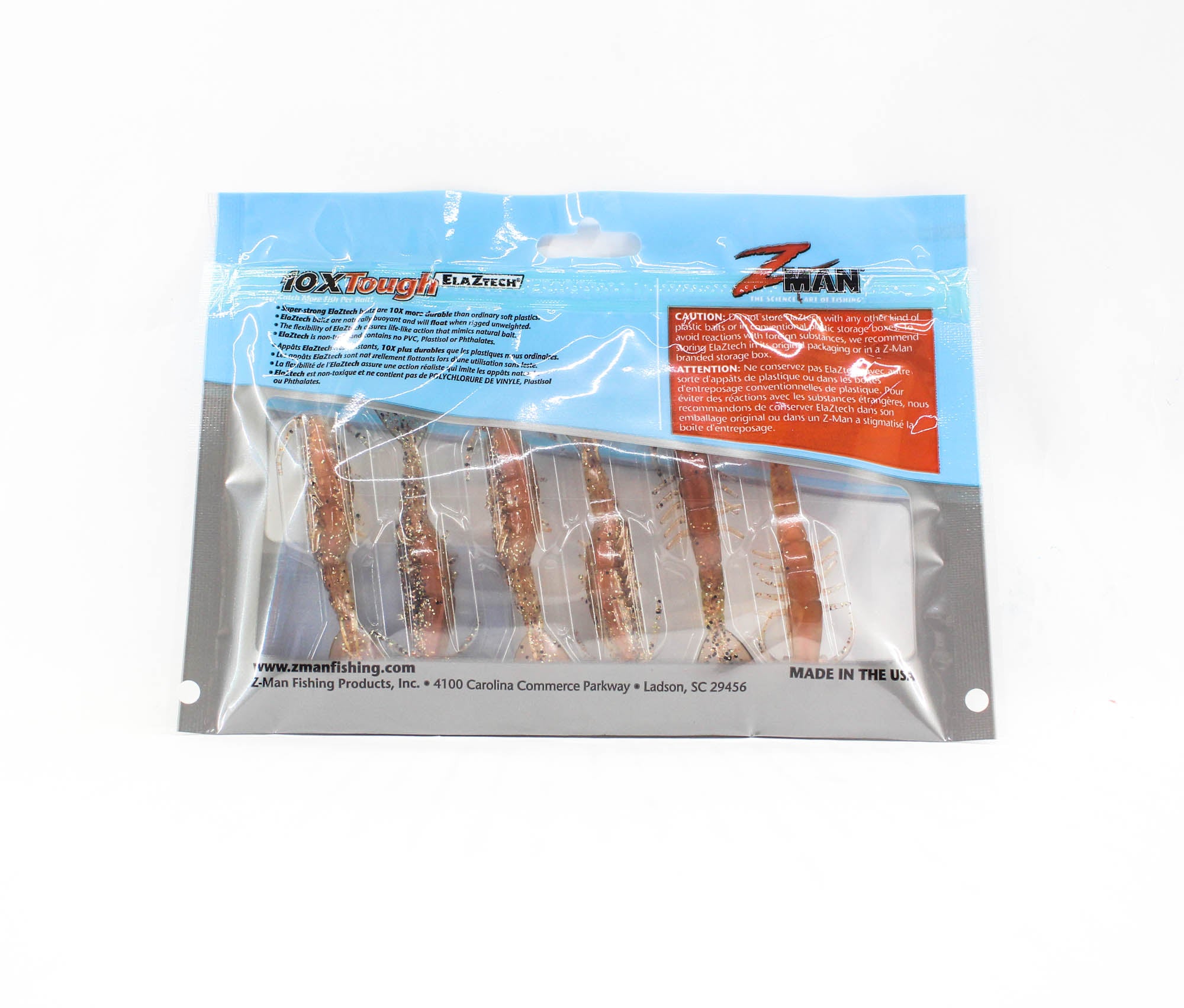 Zman Soft Lure Salty Ned ShrimpZ 2.5 Inch 6/Pack New Penny (4373)