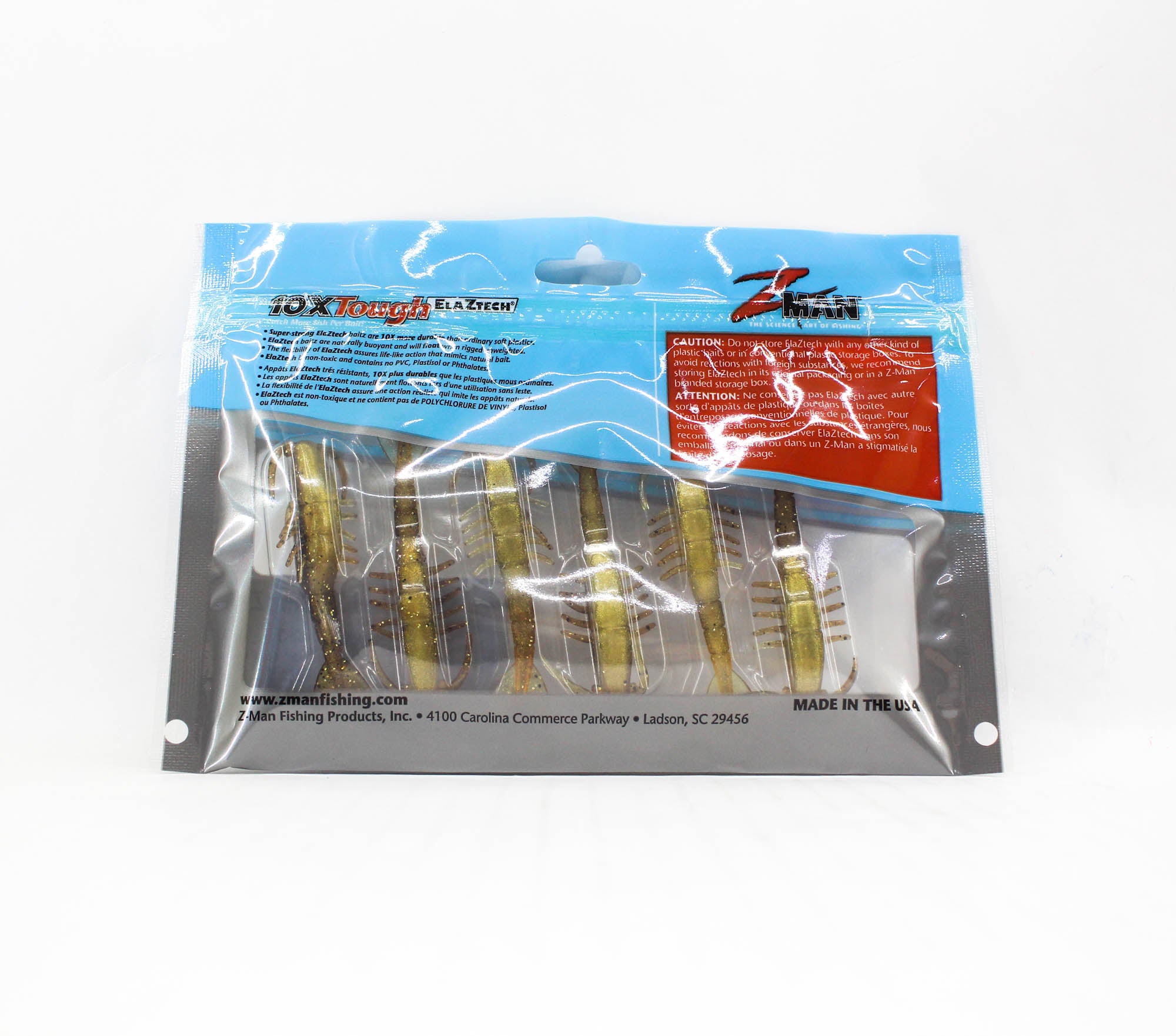 Zman Soft Lure Salty Ned ShrimpZ 2.5 Inch 6/Pack Rootbeer Gold (4403)