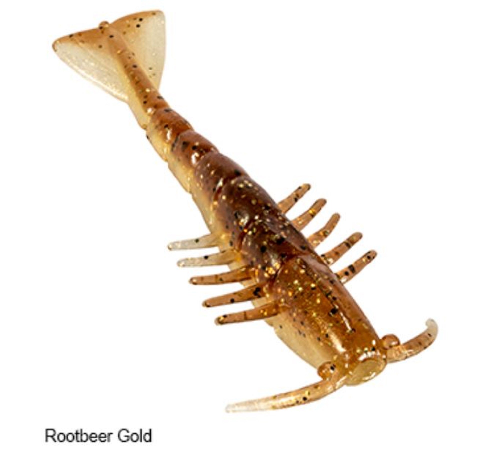 Zman Soft Lure Salty Ned ShrimpZ 2.5 Inch 6/Pack Rootbeer Gold (4403)