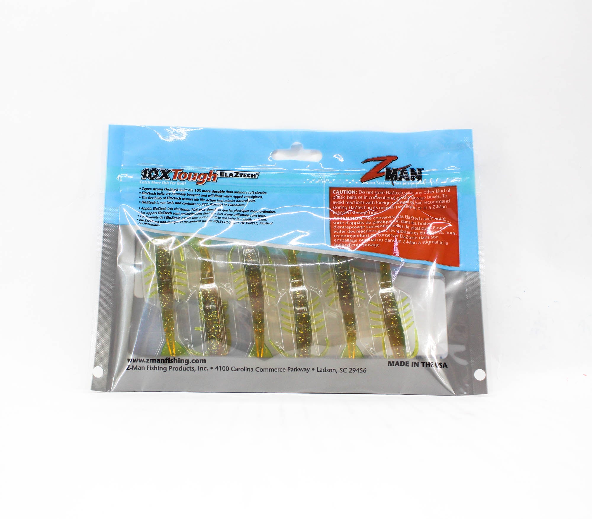 Zman Soft Lure Salty Ned ShrimpZ 2.5 Inch 6/Pack Midnight Oil (4434)