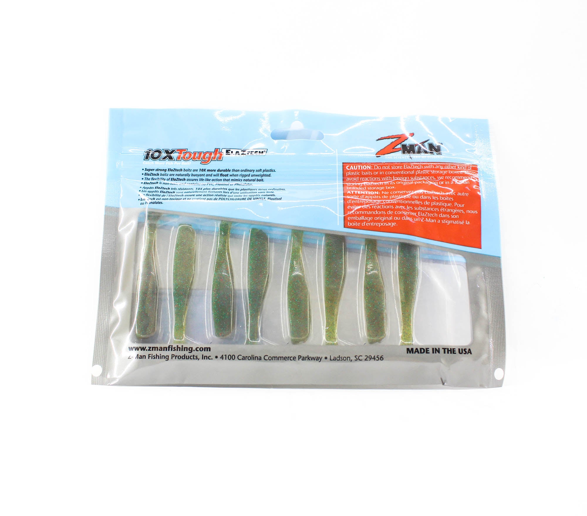 Zman Soft Lure Slim SwimZ 2.5 Inch 8/Pack Blood Oil (4694)