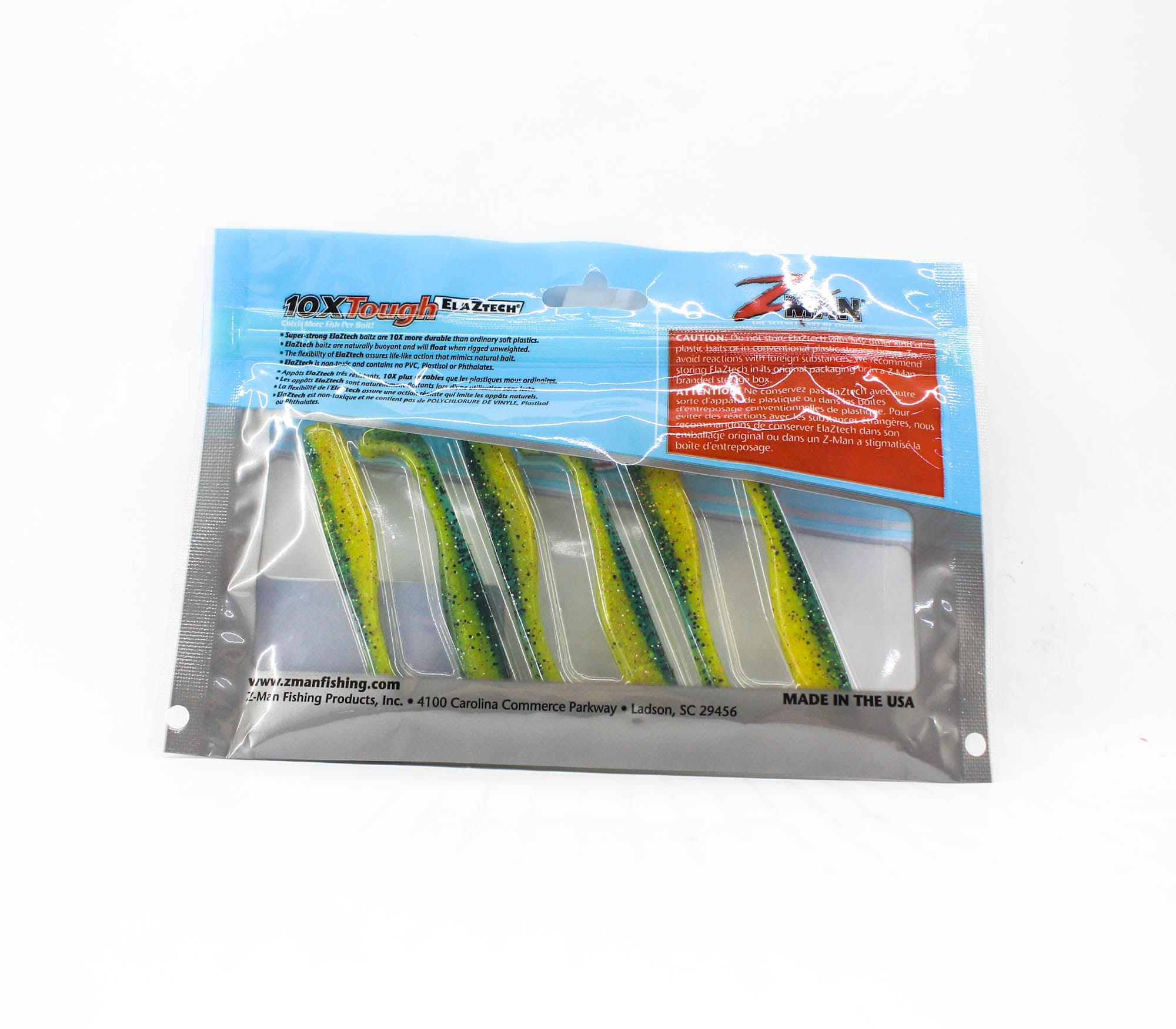Zman Soft Lure Slim SwimZ 3 Inch 6/Pack Pro Yellow Perch (4717)