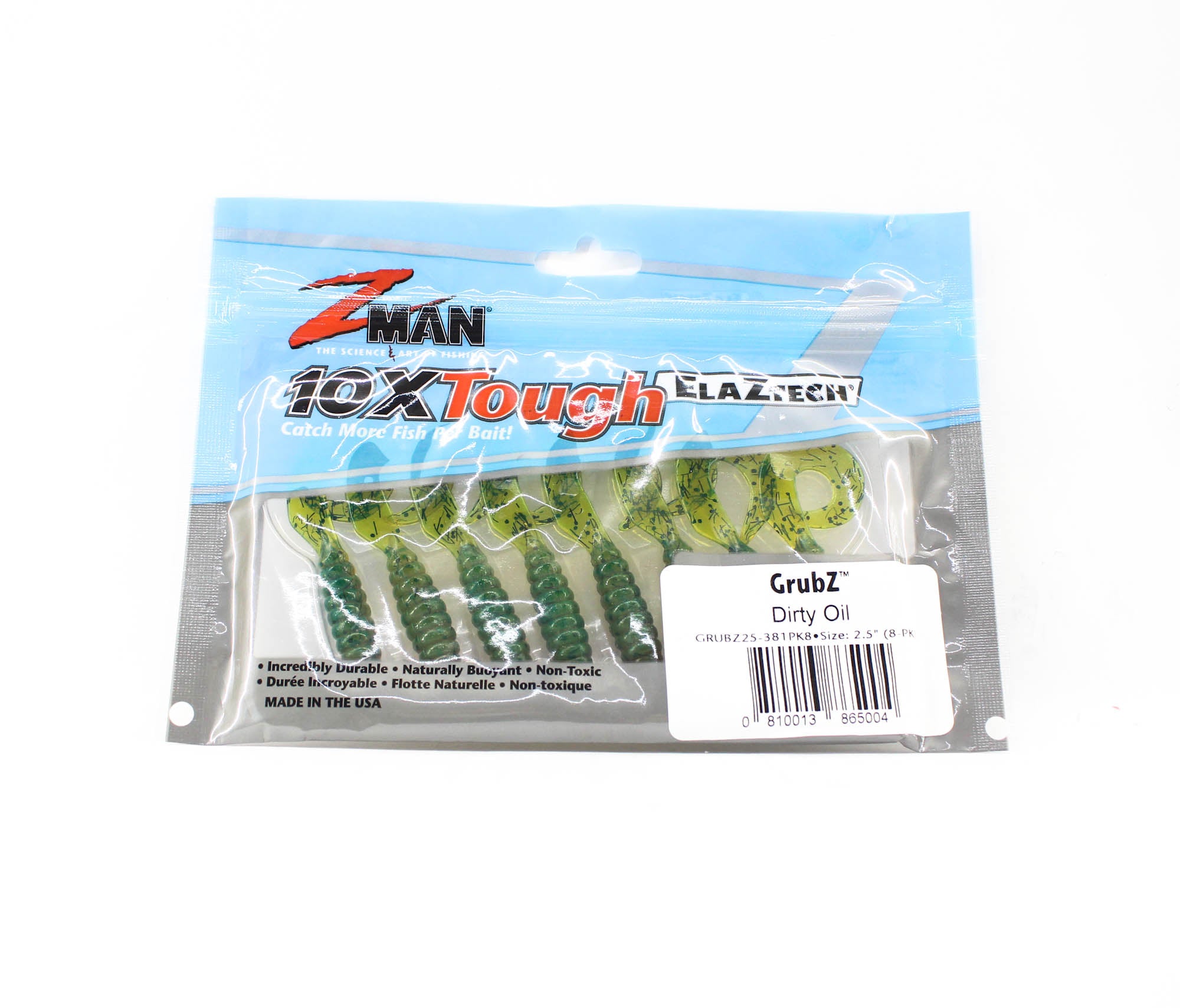 Zman Soft Lure GrubZ 2.5 Inch 8/Pack Dirty Oil (5004)