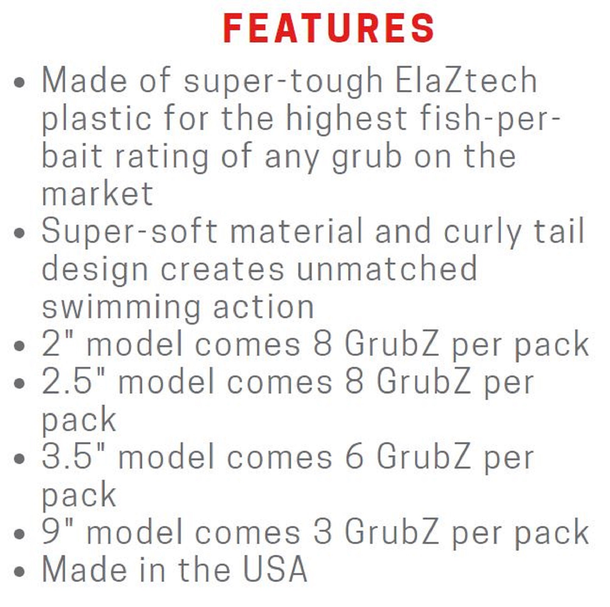 Zman Soft Lure GrubZ 2.5 Inch 8/Pack Dirty Oil (5004)