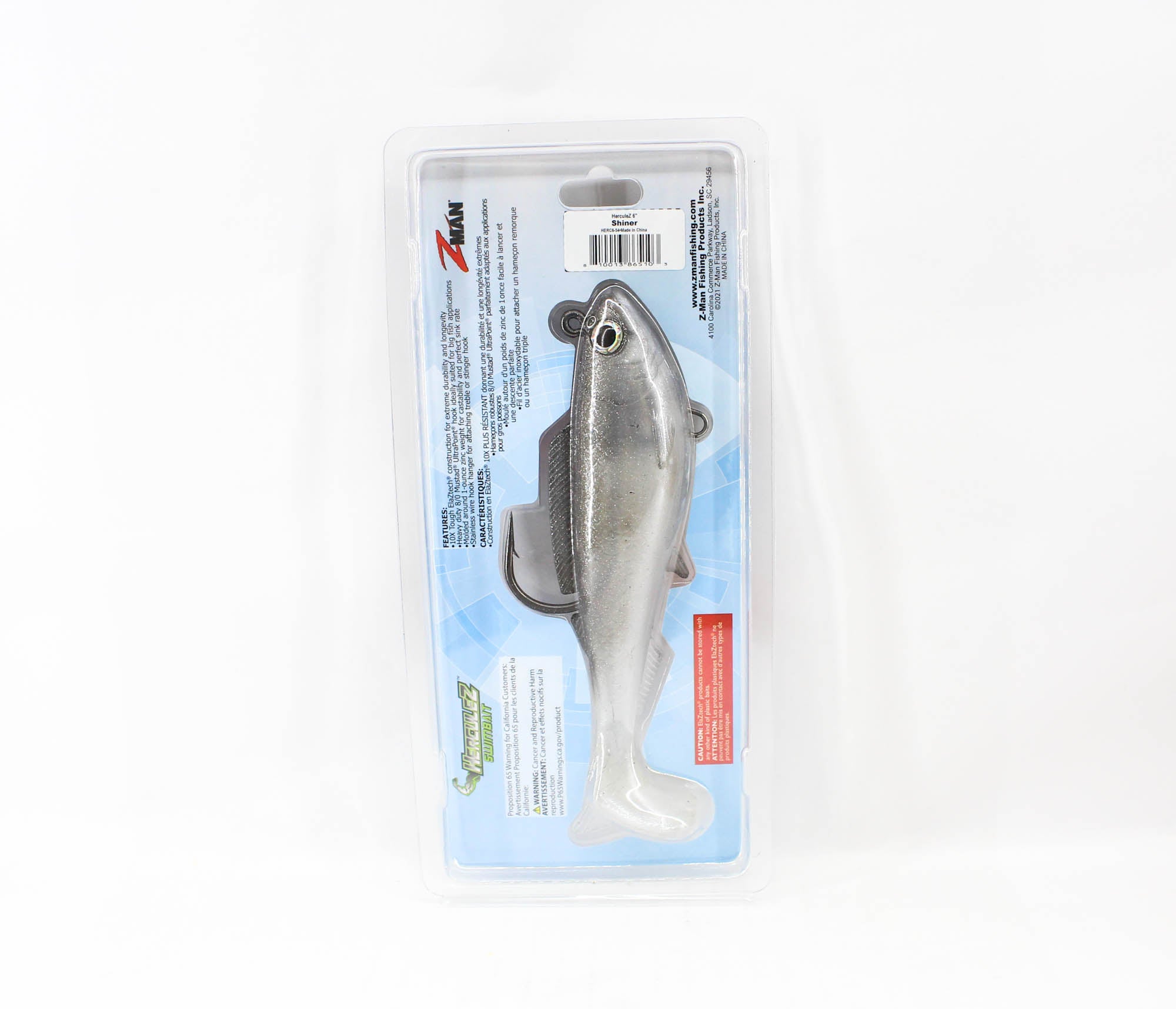 Zman Soft Lure Herculez Swimbait 6 Inch Shiner (5103)