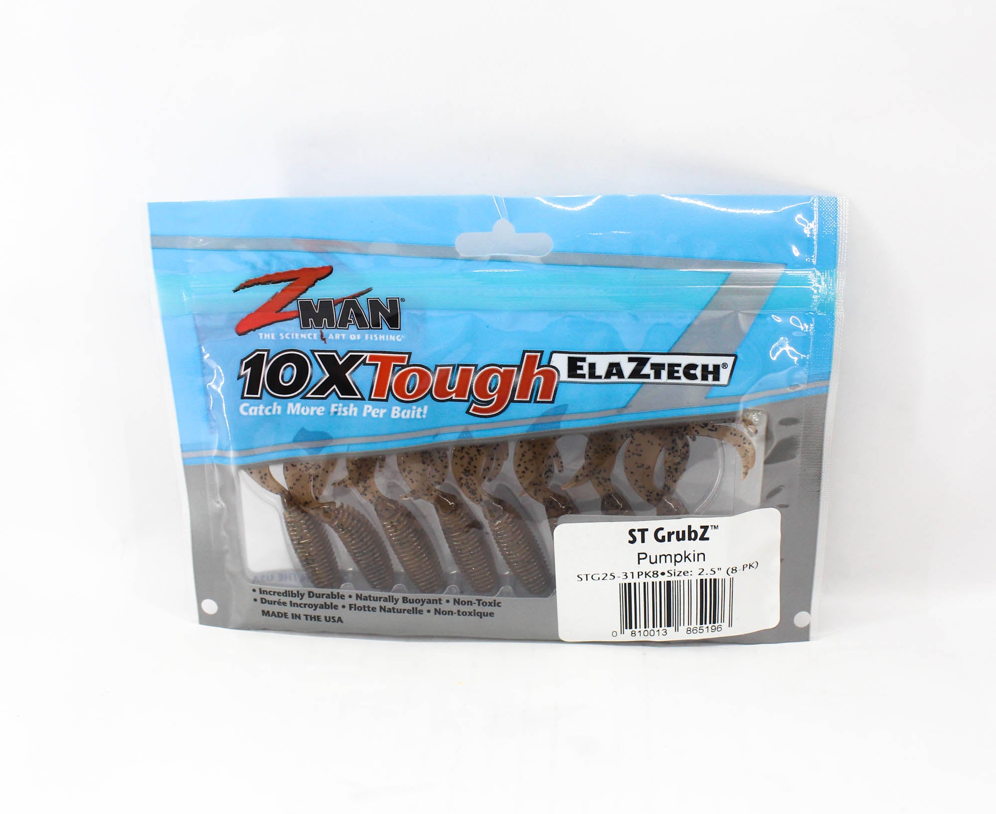 Zman Soft Lure ST GrubZ 2.5 Inch 8/Pack Pumpkin (5196)