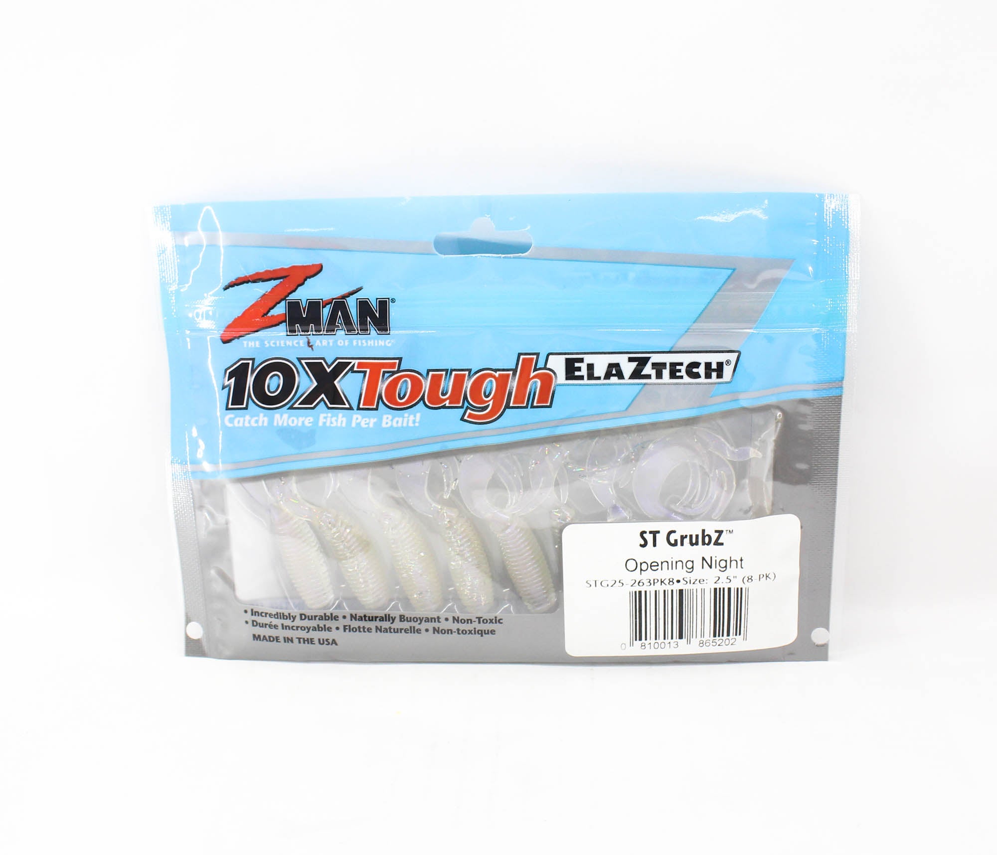 Zman Soft Lure ST GrubZ 2.5 Inch 8/Pack Opening Night (5202)